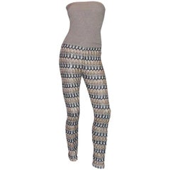 UNWORN Missoni Metallic Crochet Knit Bandeau Jumpsuit Playsuit Pants