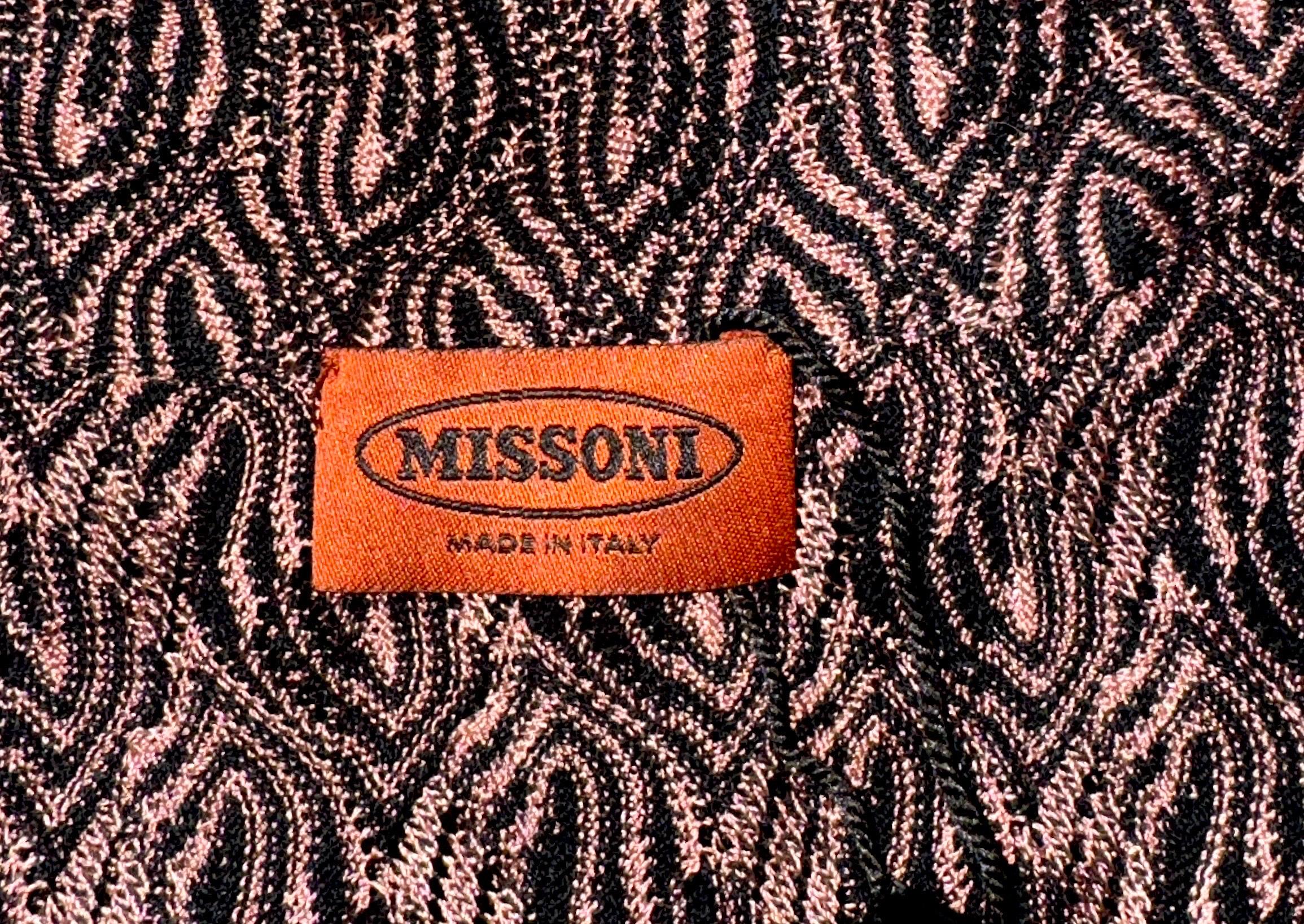 UNWORN Missoni Multicolor Crochet Knit Tunic Style Dress with Belt 40 For Sale 5