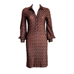 UNWORN Missoni Multicolor Crochet Knit Tunic Style Dress with Belt 40