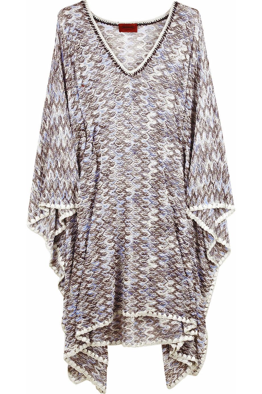 NEU Missoni Seafoam Metallic Lurex Kaftan Tunika Kleid Coverup 38 im Angebot 1