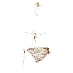 UNWORN Missoni Signature Chevron Zigzag Crochet Knit Bikini 42 - Reversible