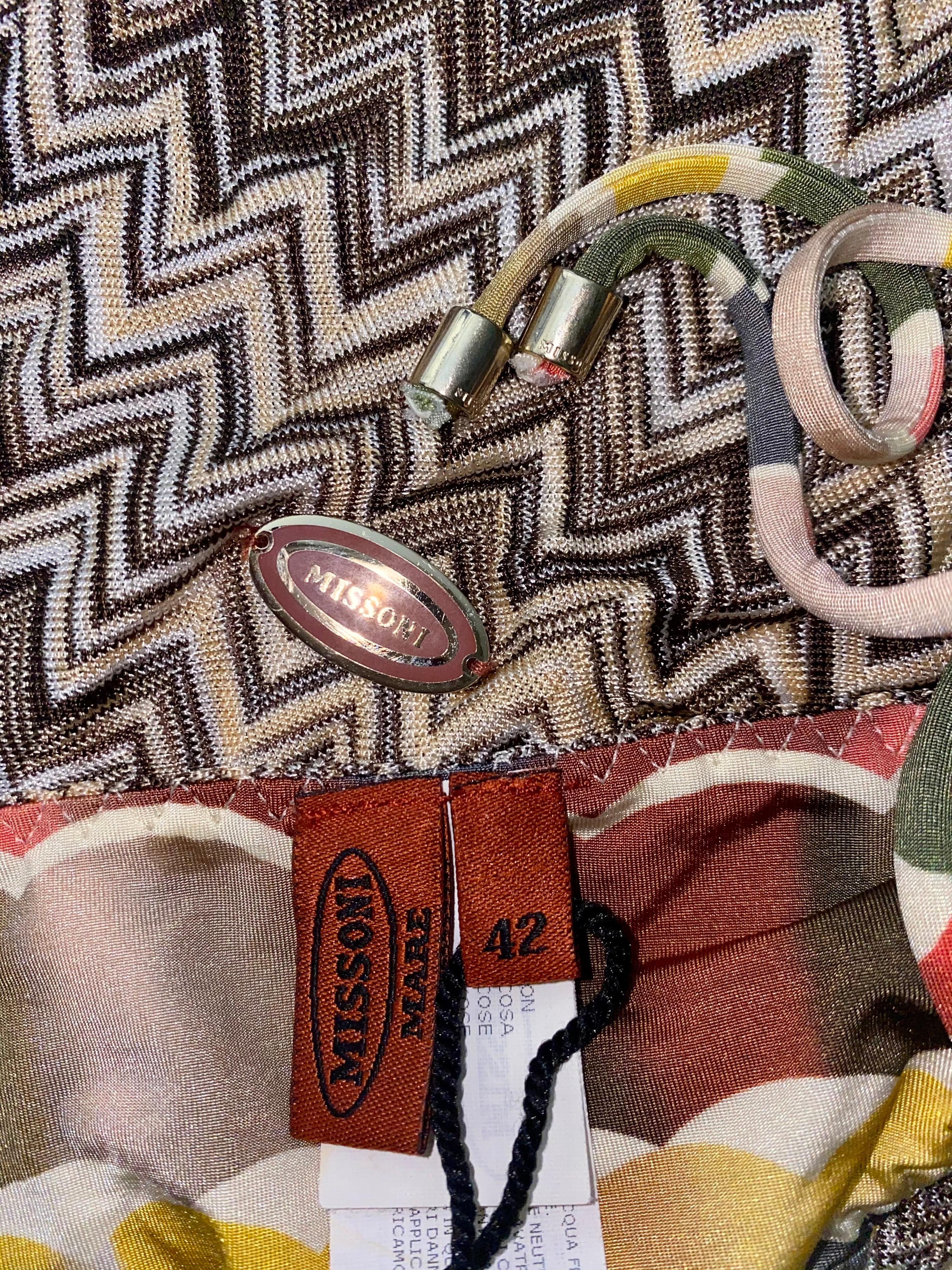 UNWORN Missoni Signature Chevron Zigzag Crochet Knit Bikini 42 - Reversible 3
