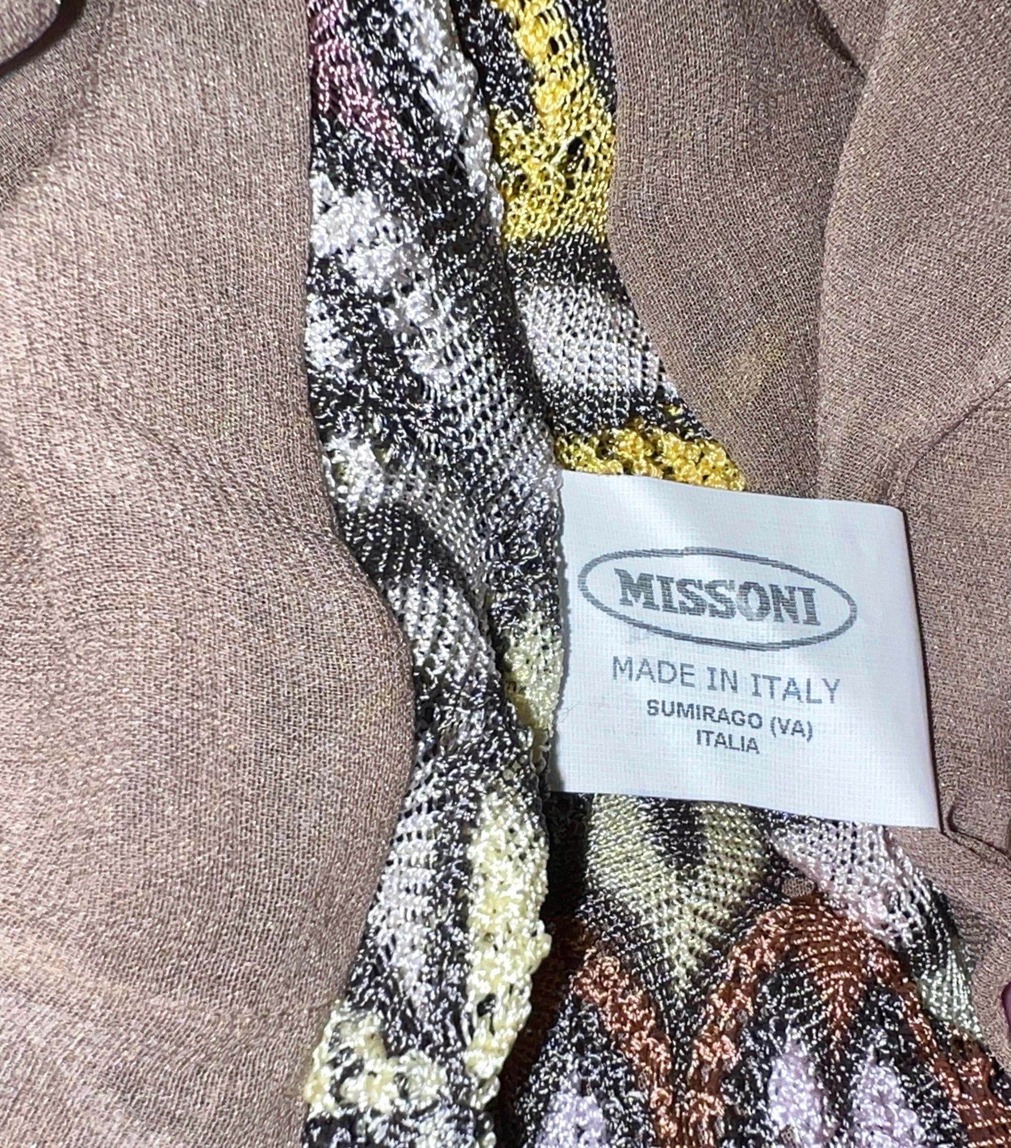 UNWORN Missoni Signature Chevron Zigzag Knit Wrap Dress  For Sale 4