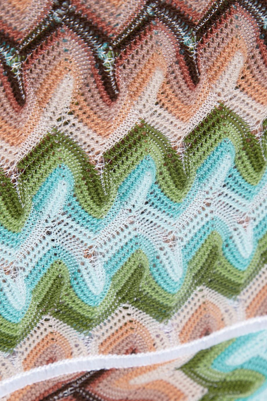UNWORN Missoni Signature Crochet Knit Chevron Summer Dress 42 For Sale 1