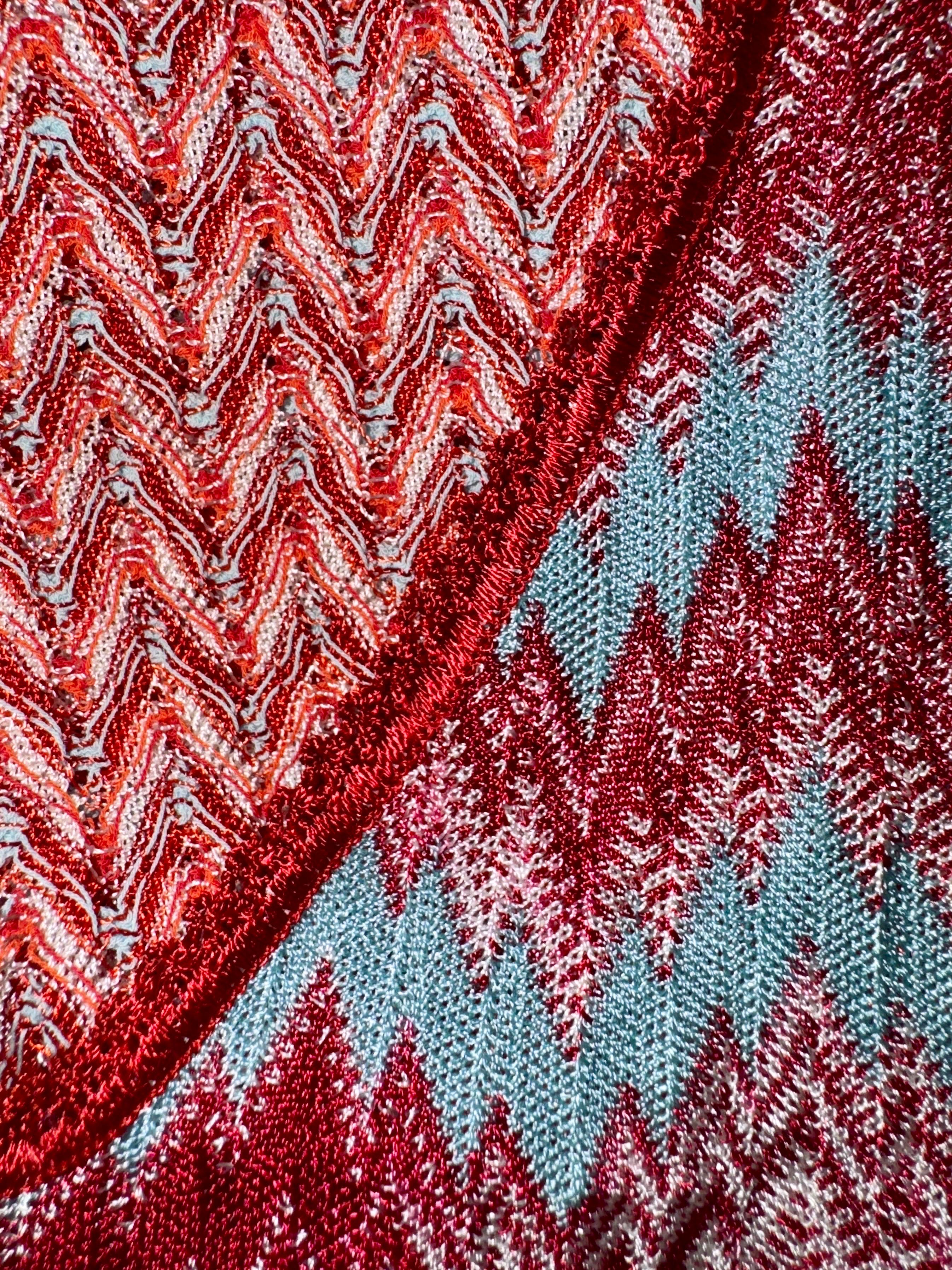 Women's UNWORN Missoni Signature Crochet Knit Chevron Tunic Top Dress 40
