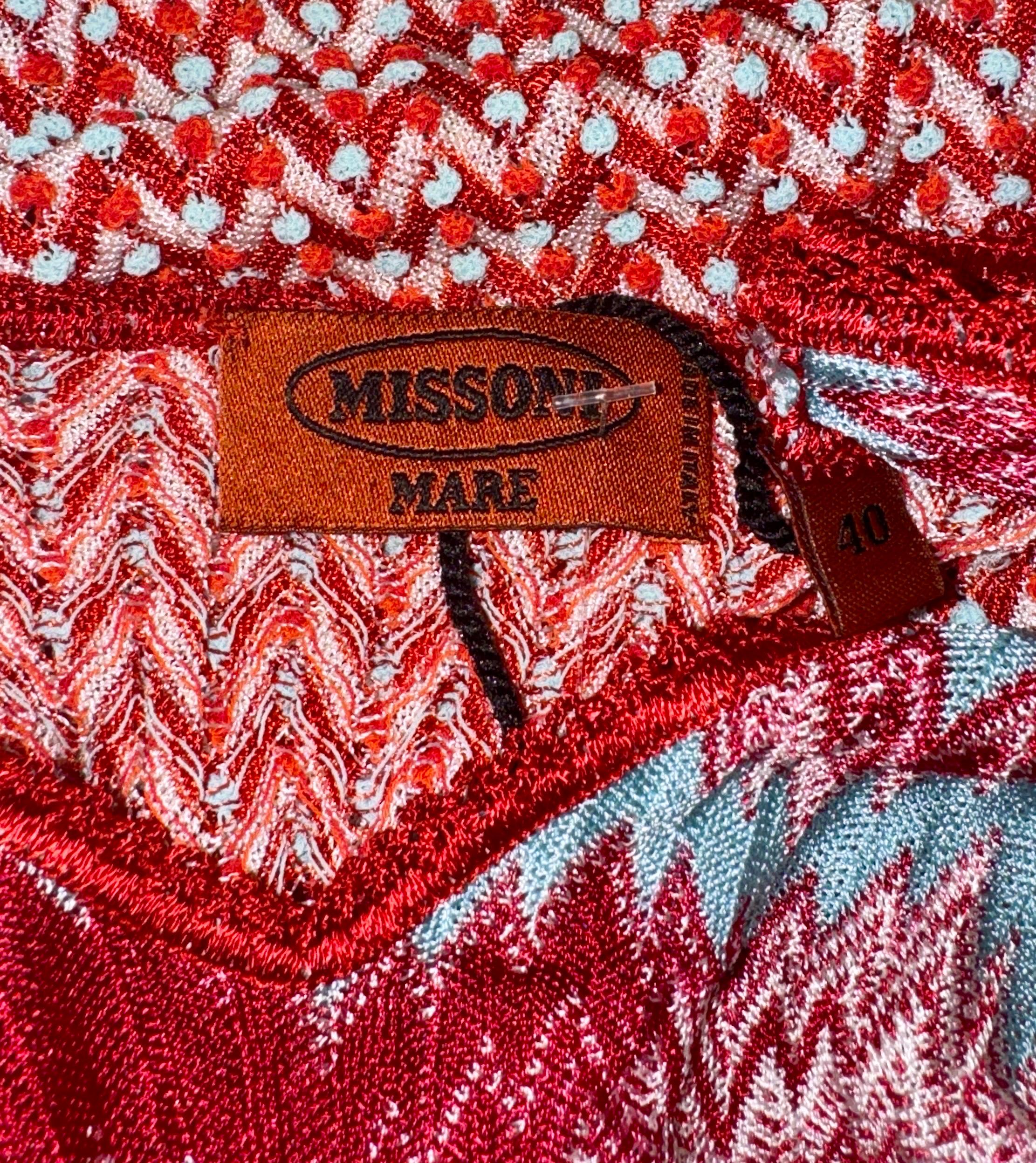 UNWORN Missoni Signature Crochet Knit Chevron Tunic Top Dress 40 1
