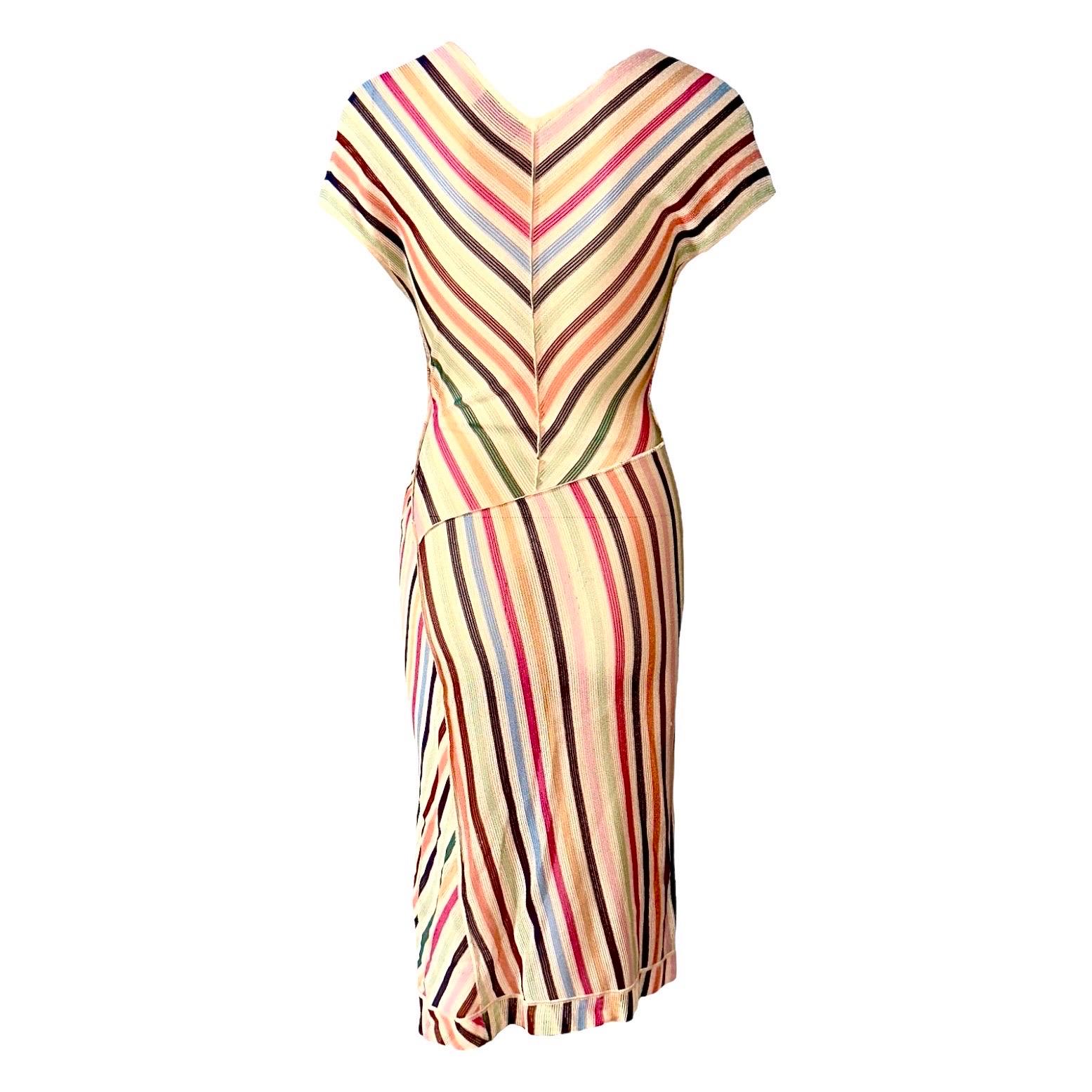 A stunning Missoni dress - impossible to find!
2004 collection
Signature piece of that season
Very unique piece any Missoni collector dreams of!
Seen in the AD campaign with Kate Moss, on the runway show and in editorials
Asymmetrical