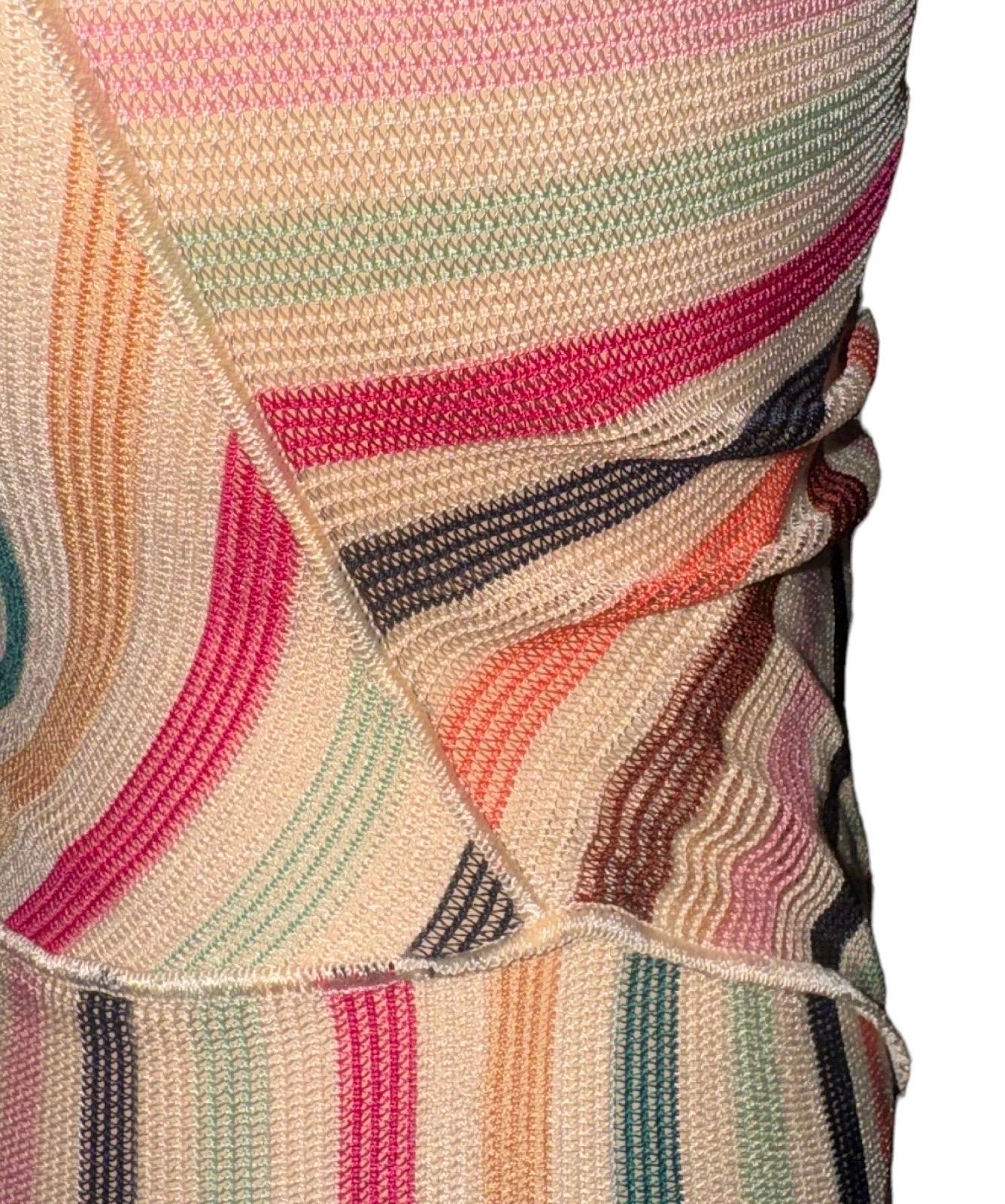 UNWORN Missoni Striped Asymmetric Midi Dress as seen on Kate 38 In Good Condition For Sale In Switzerland, CH