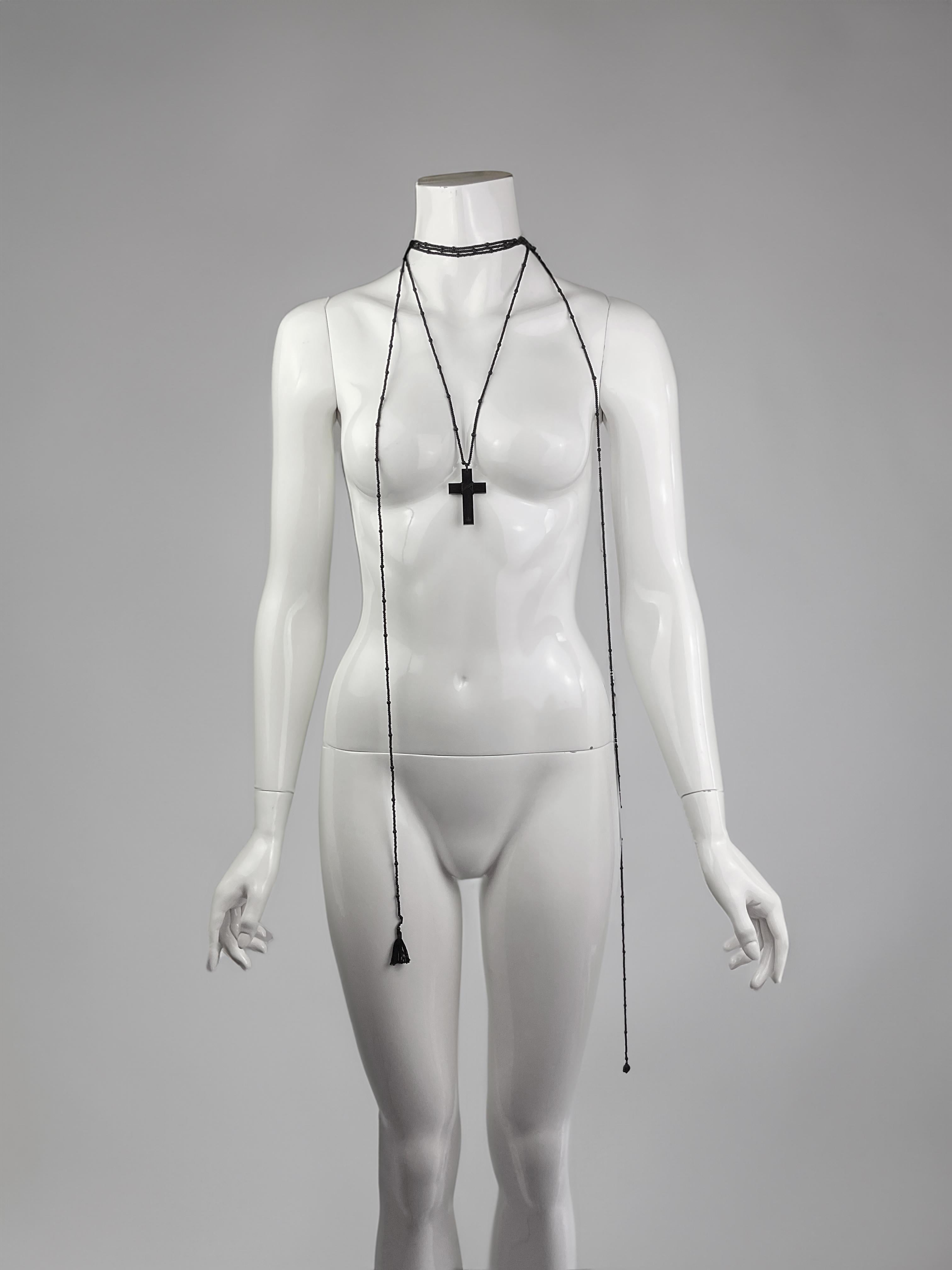 Ungetragene / neue Gucci by Tom Ford Herbst 2002 Archival Runway Cross Choker-Halskette Damen