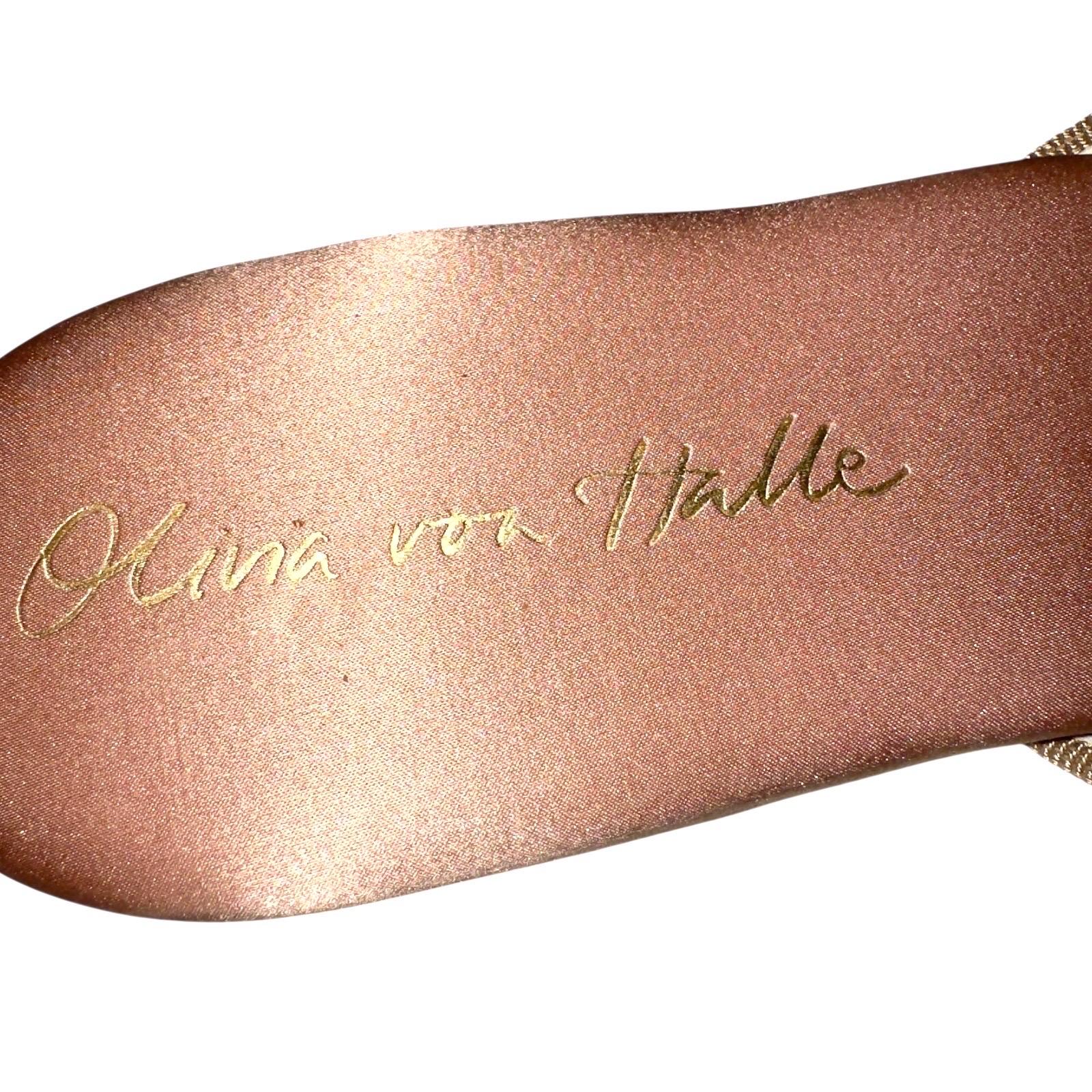 UNWORN Olivia von Halle Blush Limited Edition EYE Handbestickte Slippers 39 im Zustand „Gut“ im Angebot in Switzerland, CH