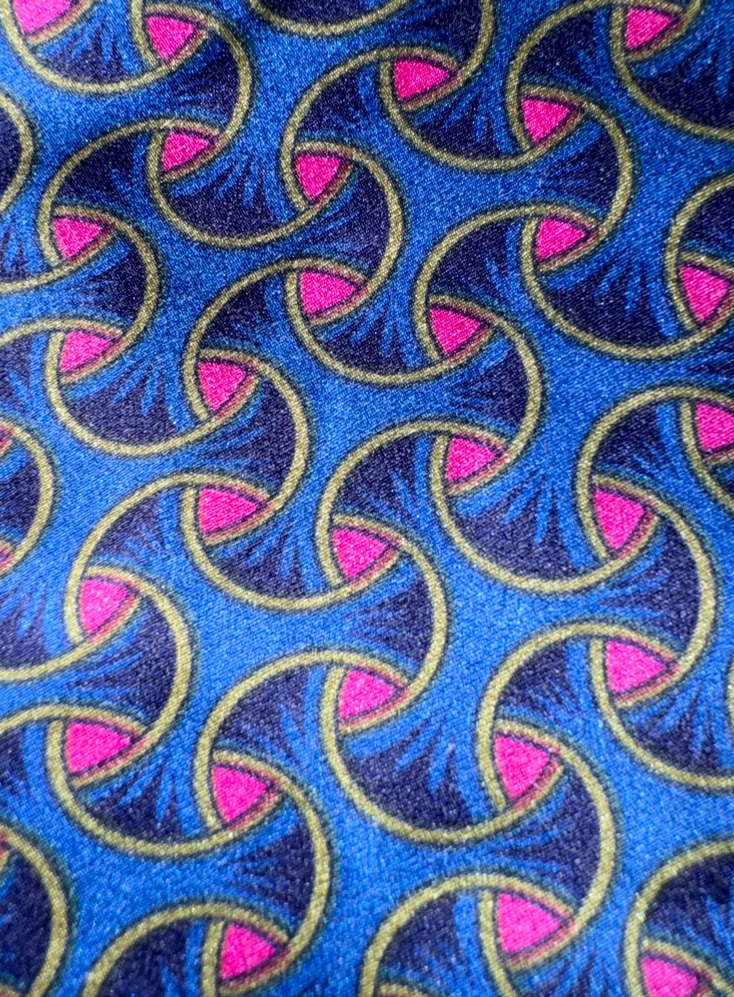 Non indossato Olivia Von Halle, vestito da casa in seta stampata per dormire, 4/ L. in vendita 2