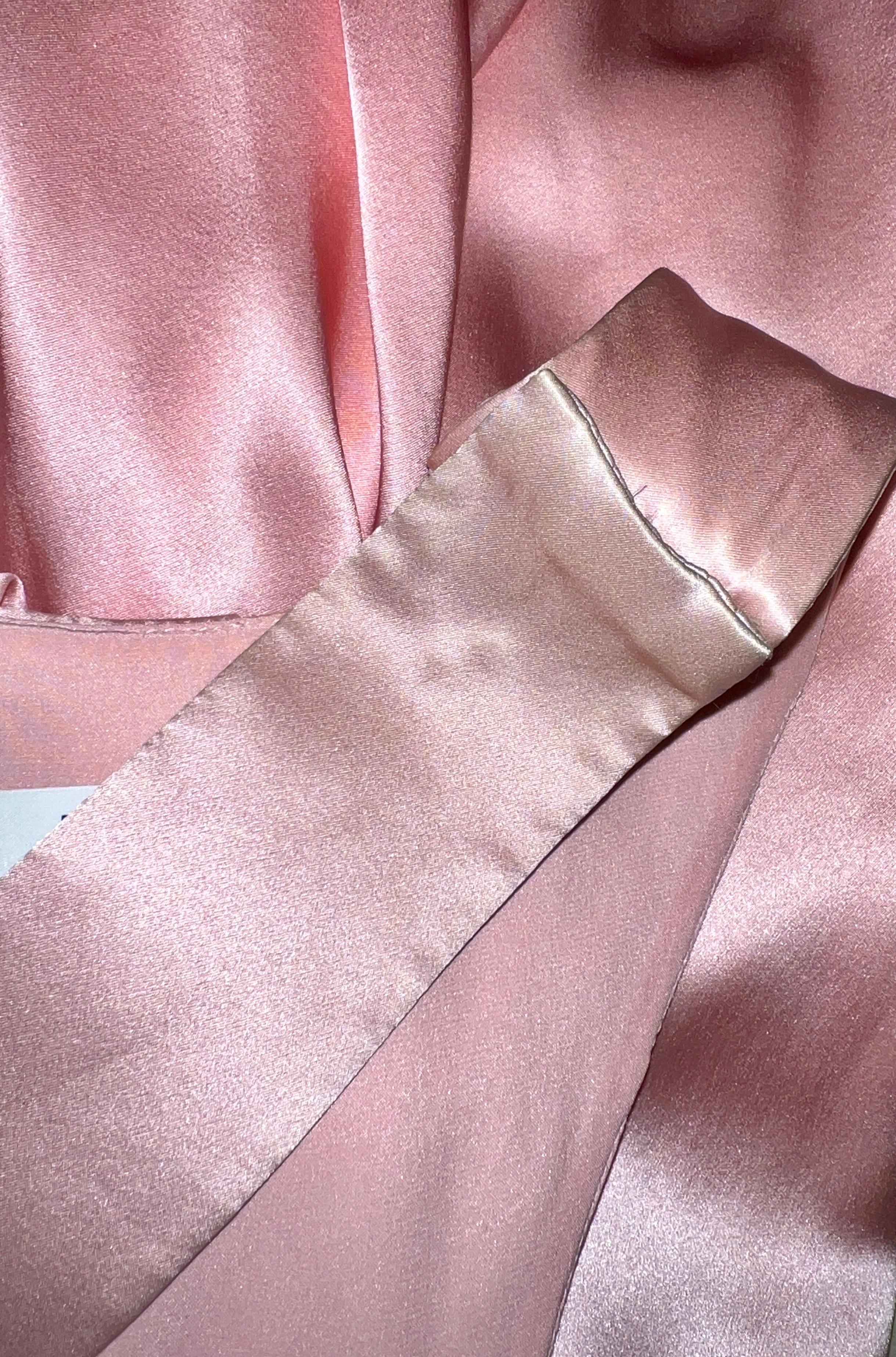 UNWORN Pink Versace Asymmetric Draped Goddess Engagement Evening Gown Dress 38 1