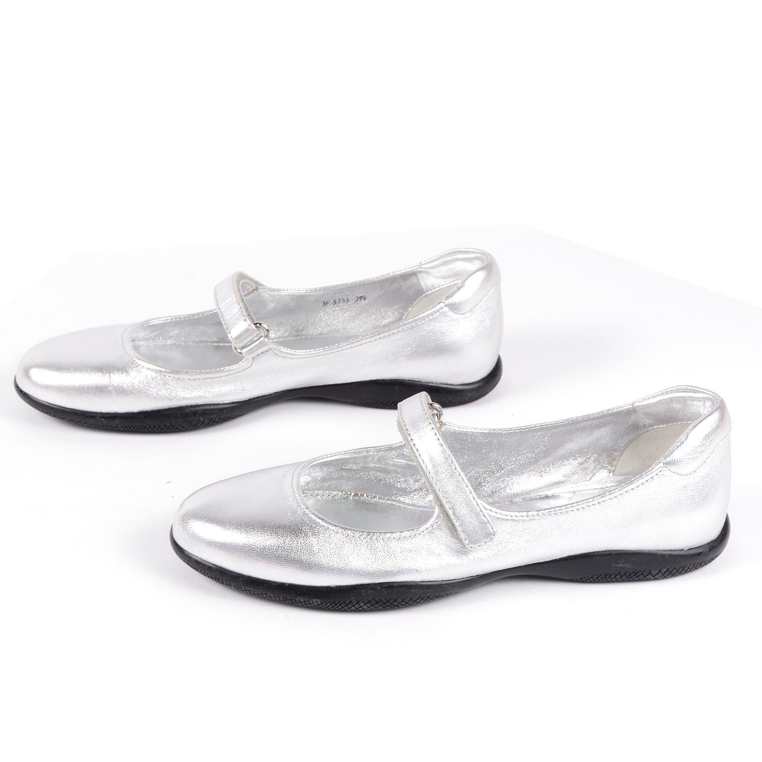 prada silver shoes