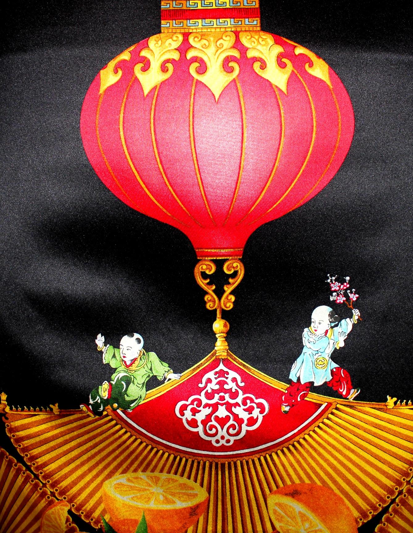 UNWORN Rare Dolce & Gabbana 1998 Chinese Lantern Print Corset Hook Midi Dress S For Sale 4