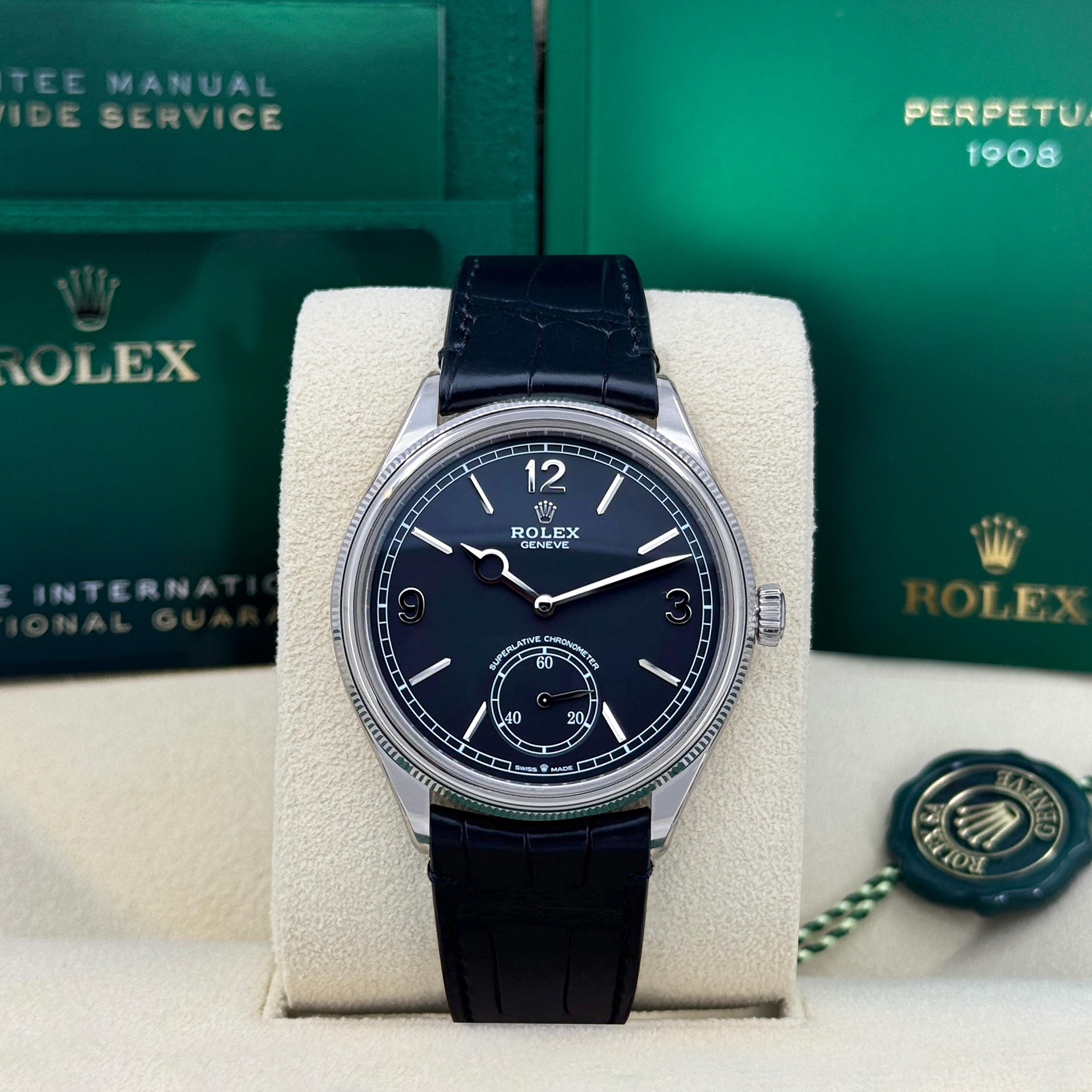 Rolex Perpetual 1908 Ref. 52509-0002 – White Gold Refinement with Black Dial and Exhibition Caseback

The Rolex Perpetual 1908 Ref. 52509-0002 stands at the intersection of classic design and modern horology. Introduced in 2023, this elegant 39mm