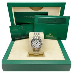 Unworn Rolex Datejust 126200 Jubilee Steel White Roman Dial Automatic Watch B&P