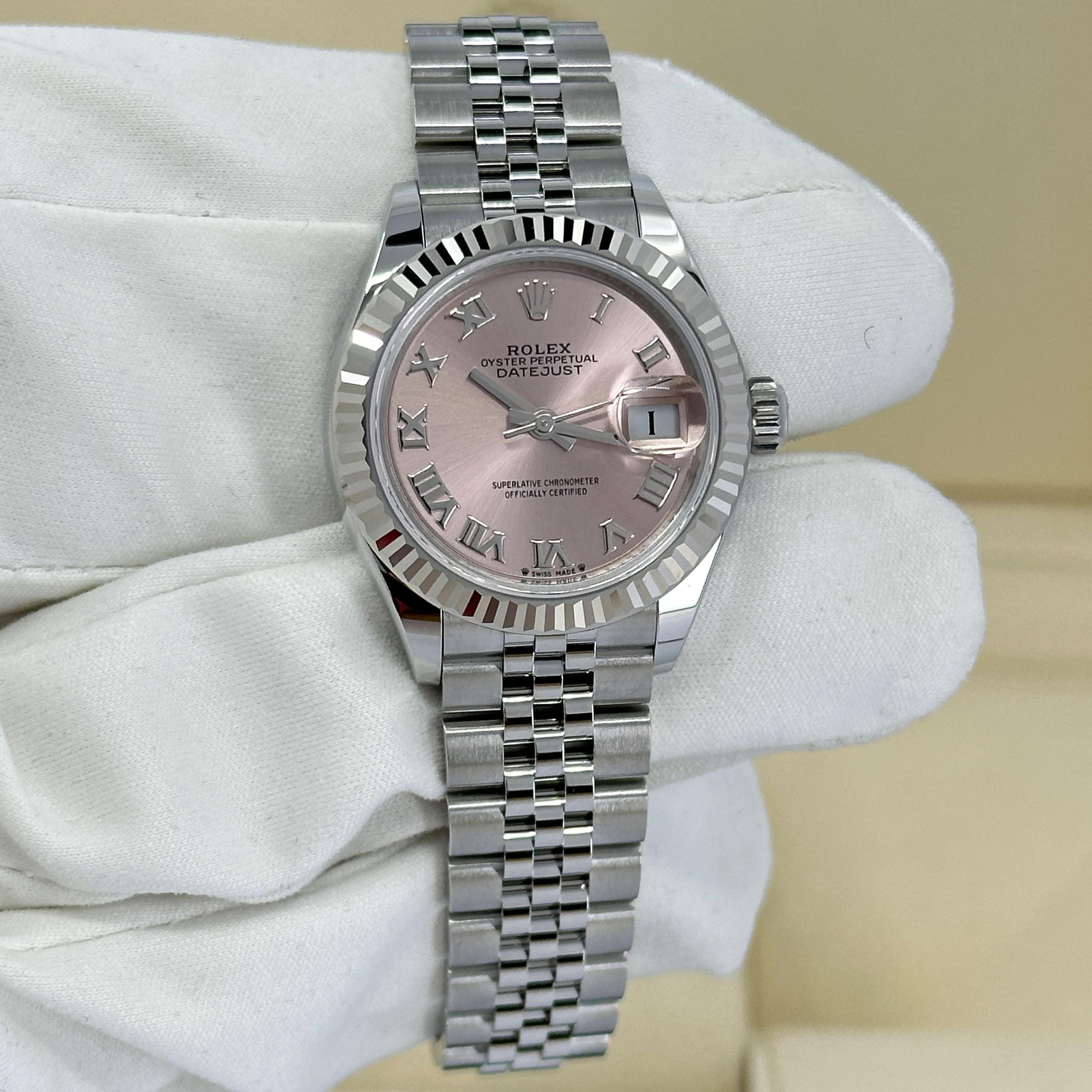 Women's Unworn Rolex Datejust 28 Pink Jubilee Reference# 279174, Complete set, 2025 For Sale