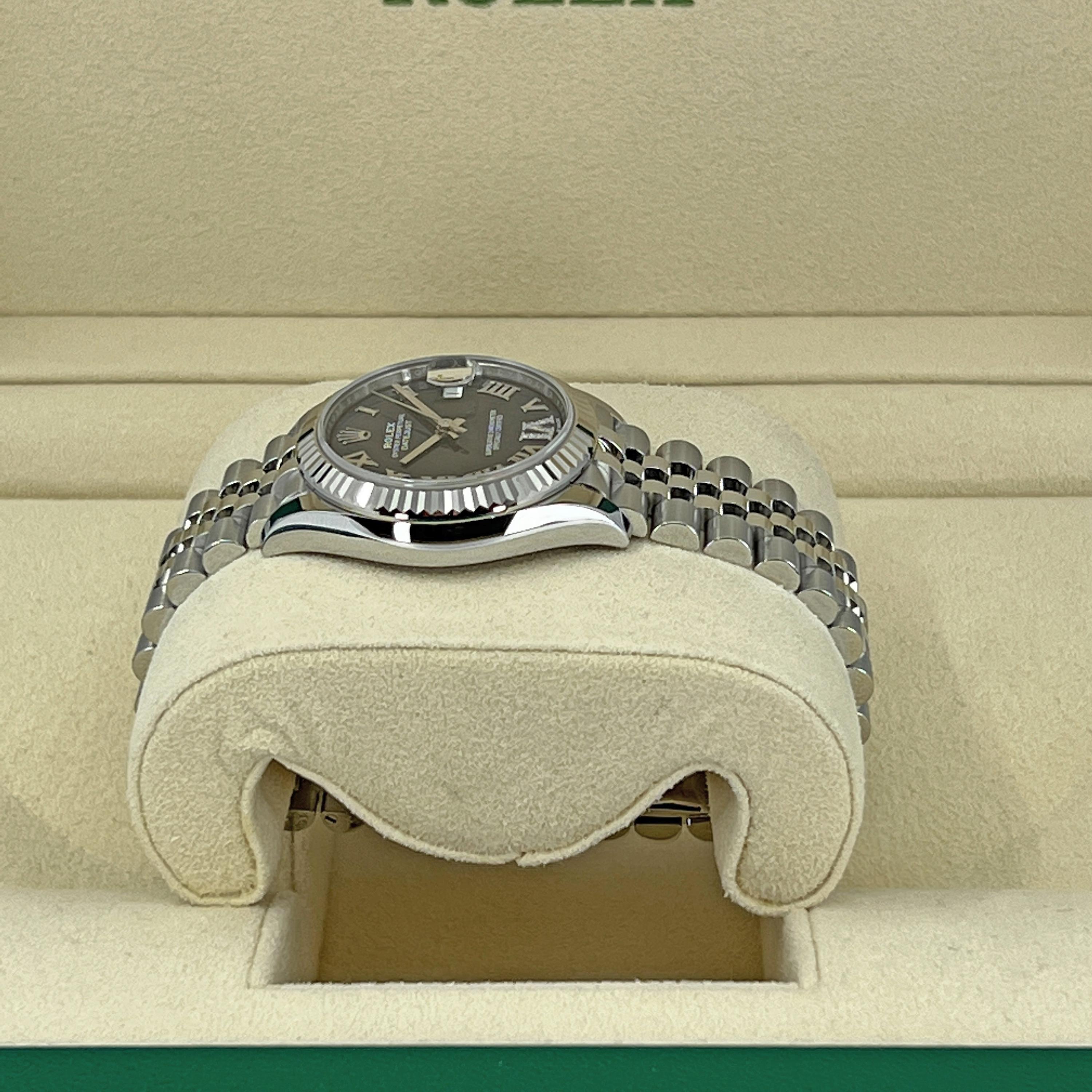 Unworn Rolex Datejust 31 Aubergine Jubilee Reference# 278274, Complete set, 2025 For Sale 2