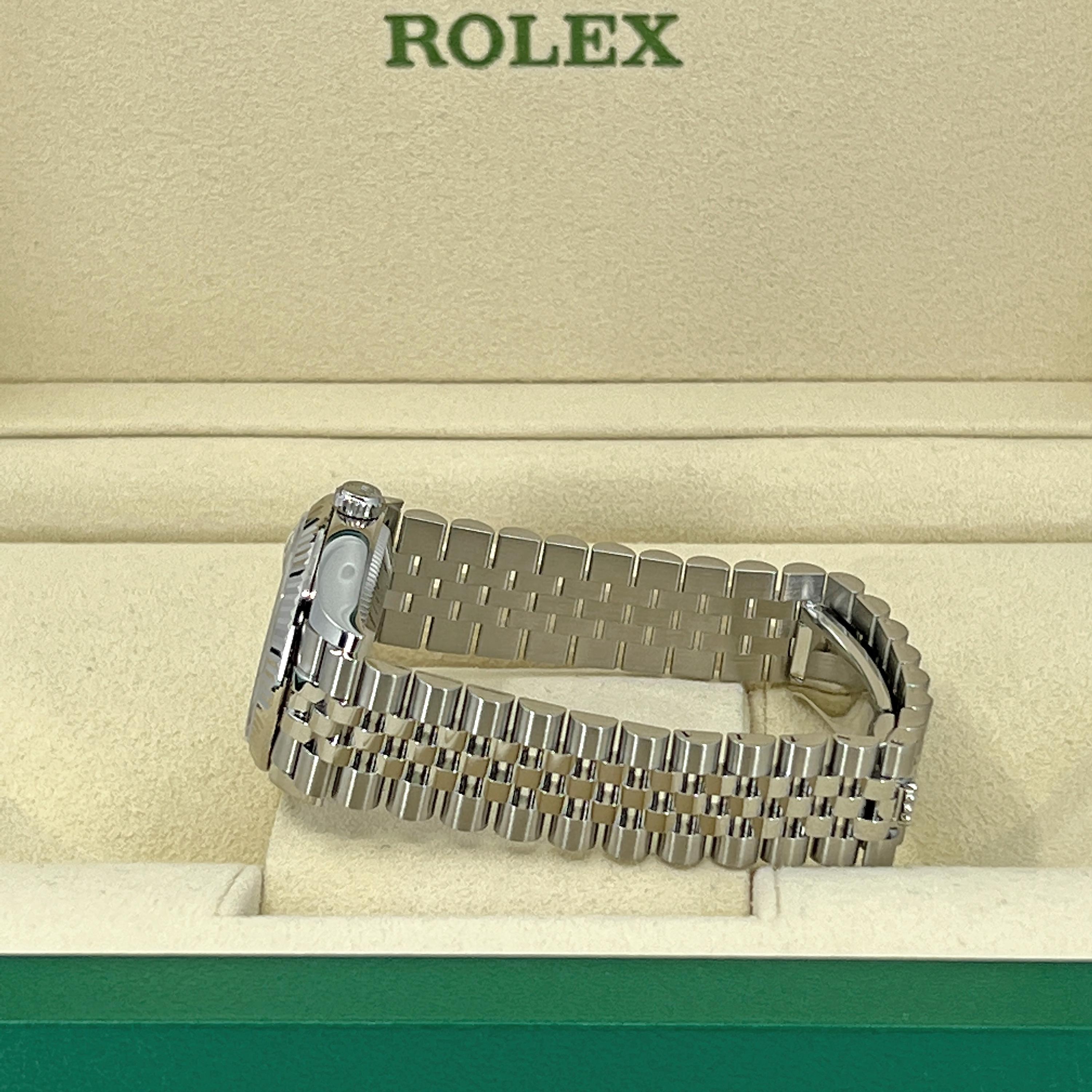 Unworn Rolex Datejust 31 Aubergine Jubilee Reference# 278274, Complete set, 2025 For Sale 3