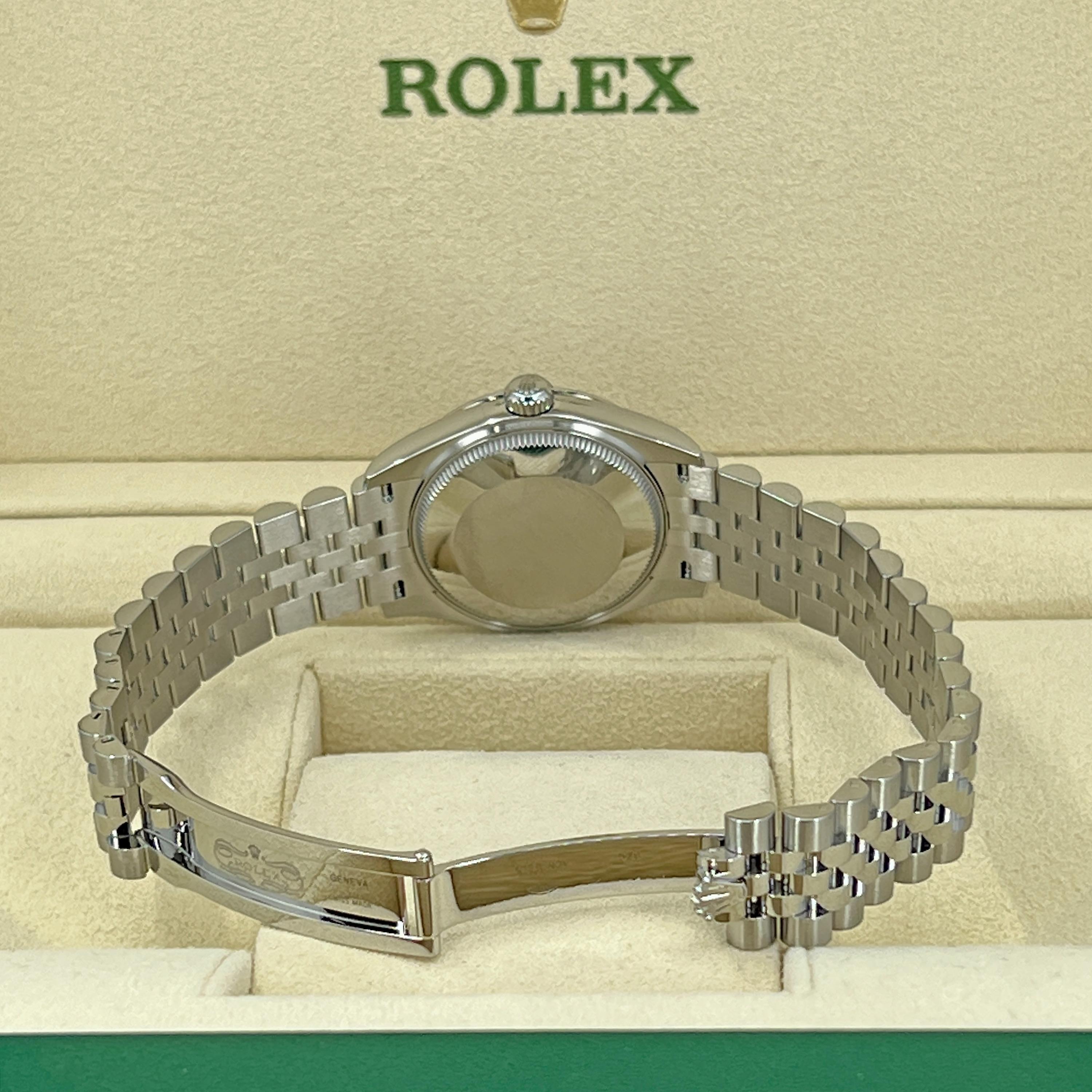Unworn Rolex Datejust 31 Aubergine Jubilee Reference# 278274, Complete set, 2025 For Sale 5