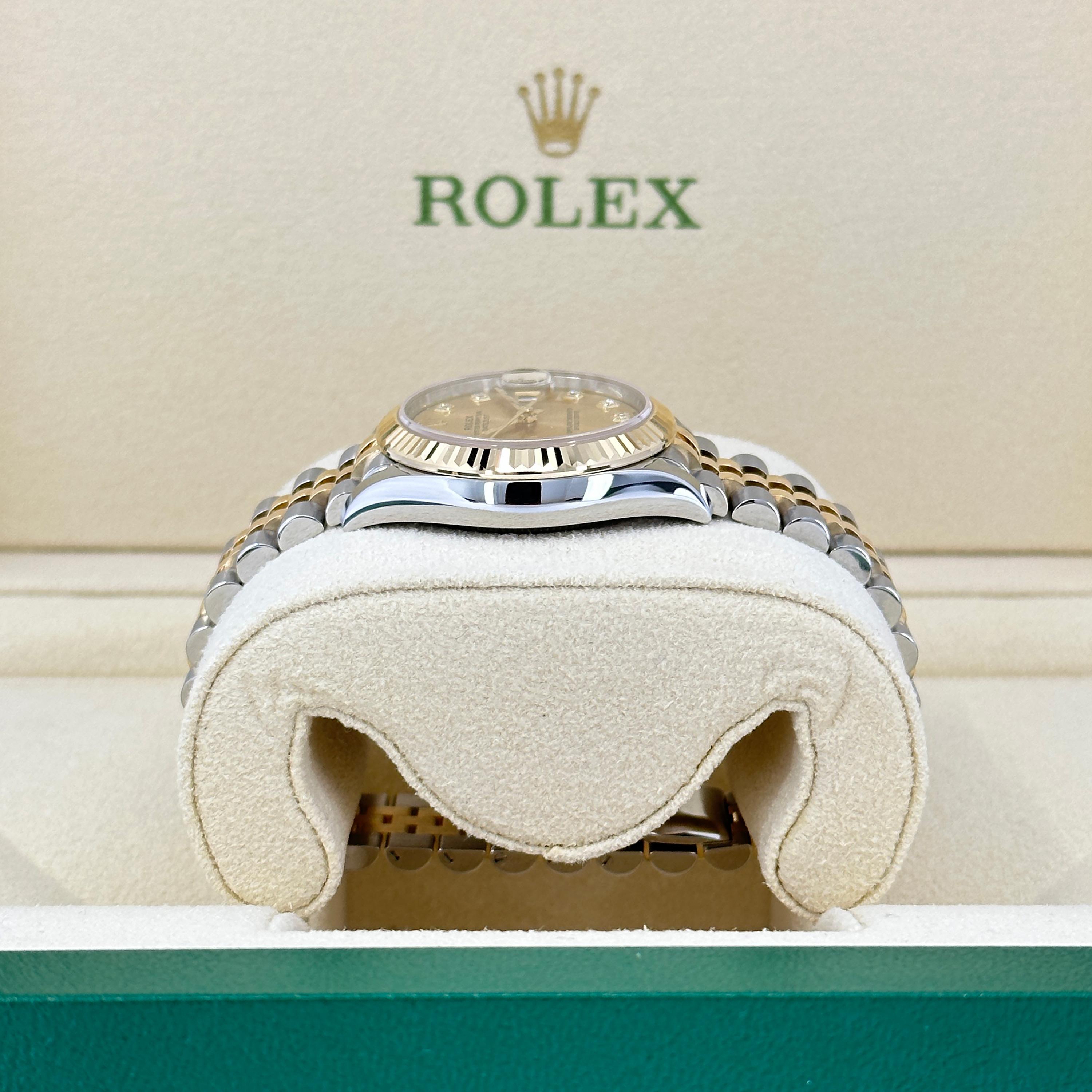 Ungetragene Rolex Datejust 31 Champagne Jubilee Reference# 278273, Komplettset, 2025 im Angebot 6