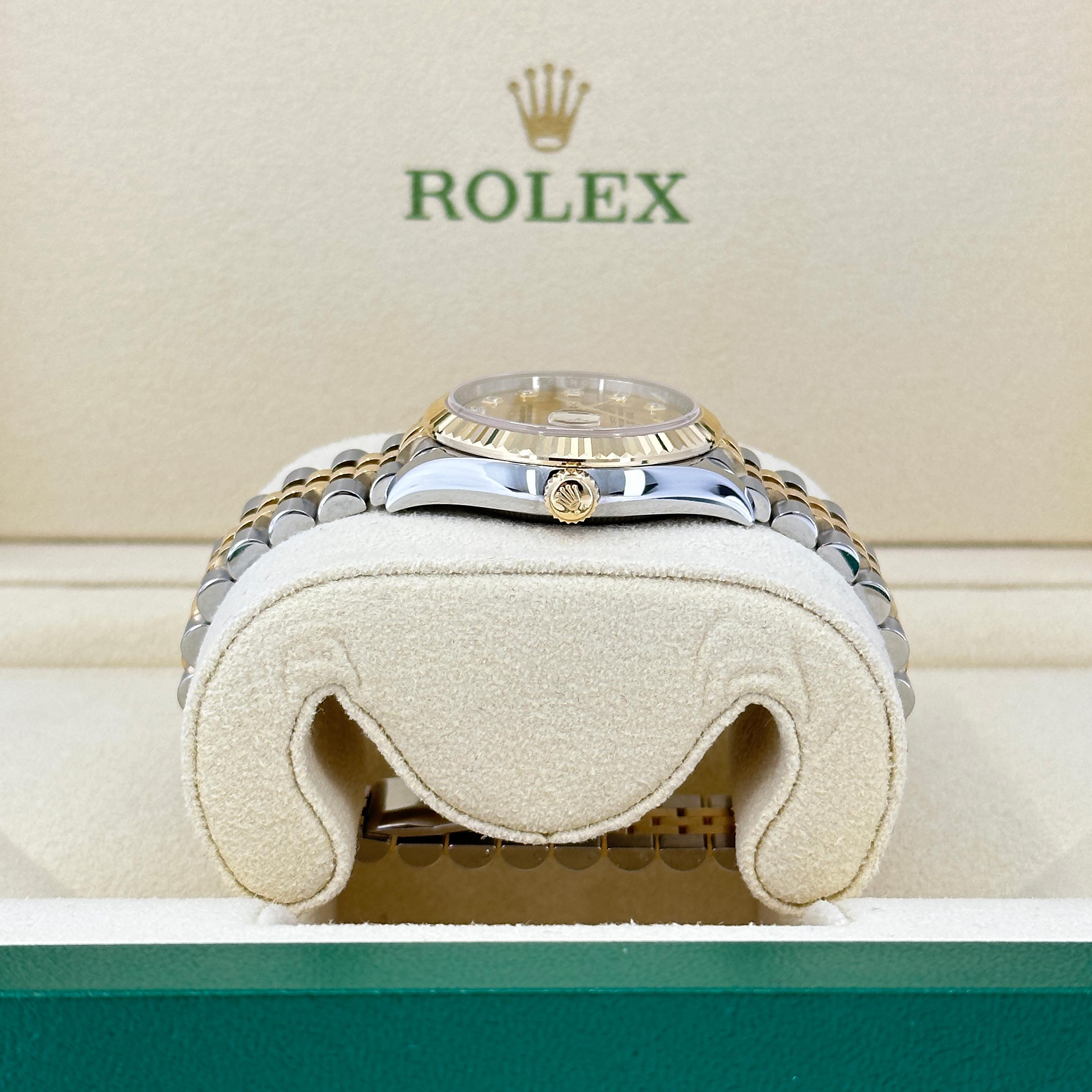 Ungetragene Rolex Datejust 31 Champagne Jubilee Reference# 278273, Komplettset, 2025 im Angebot 7