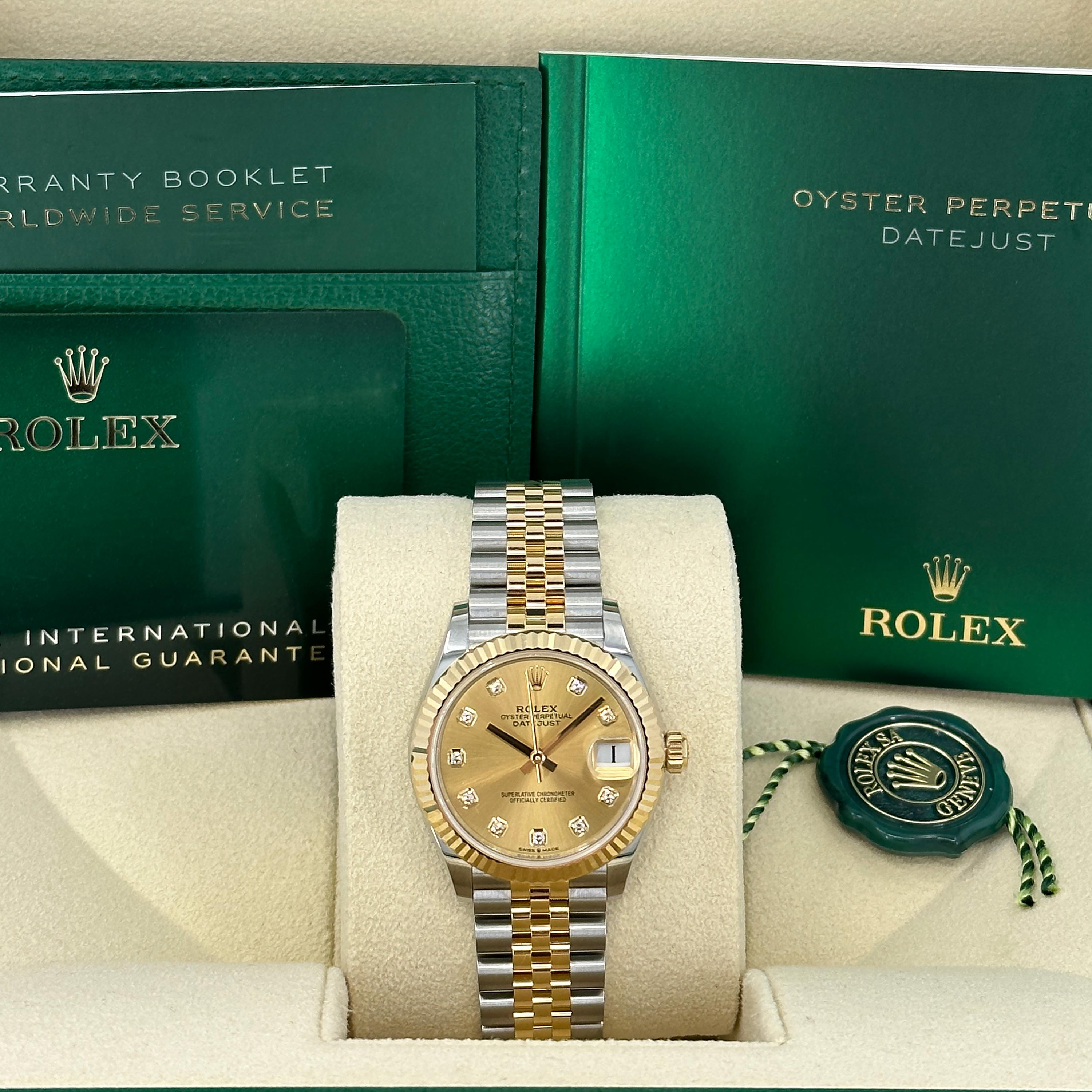 Ungetragene Rolex Datejust 31 Champagne Jubilee Reference# 278273, Komplettset, 2025 im Angebot 3