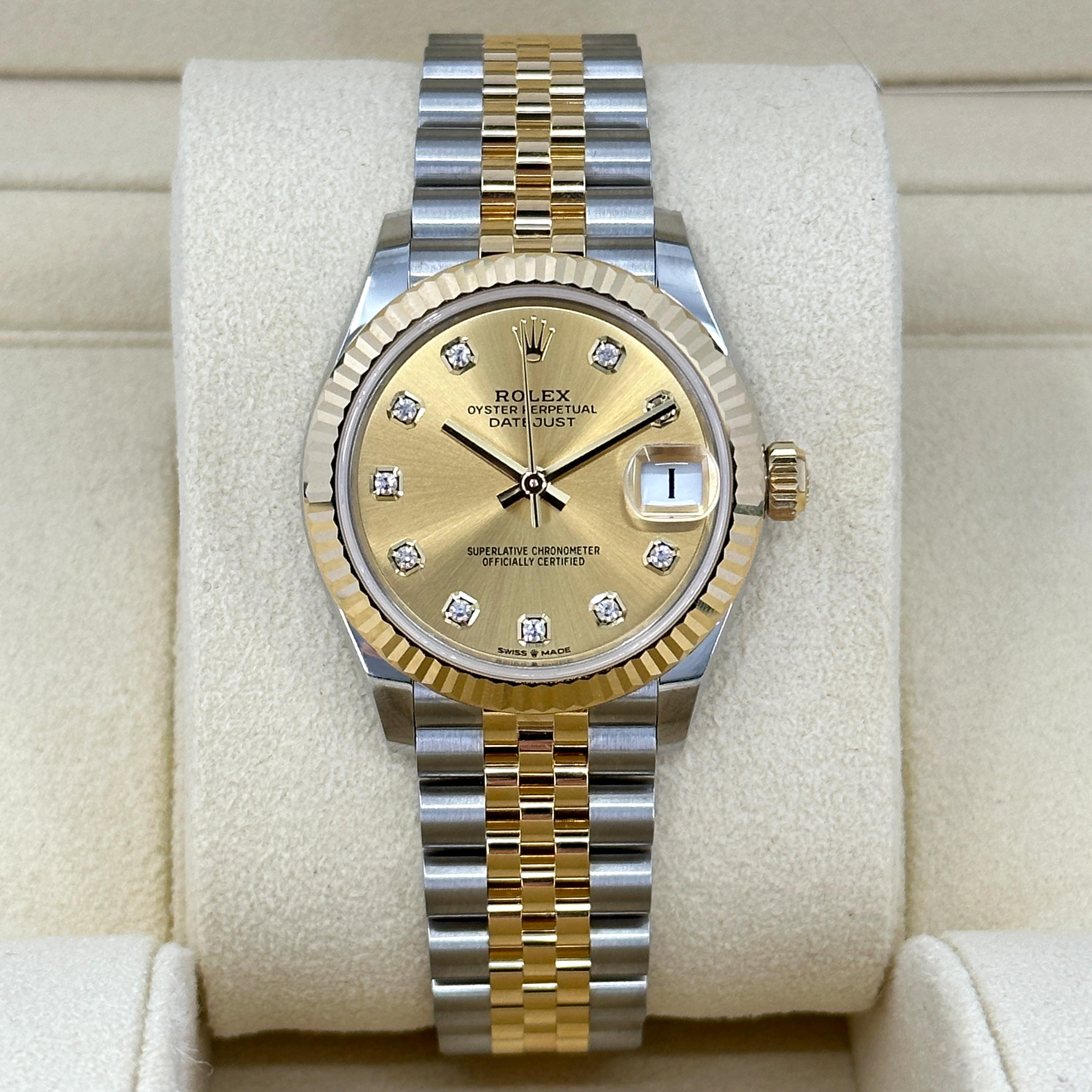 Ungetragene Rolex Datejust 31 Champagne Jubilee Reference# 278273, Komplettset, 2025 im Angebot 4