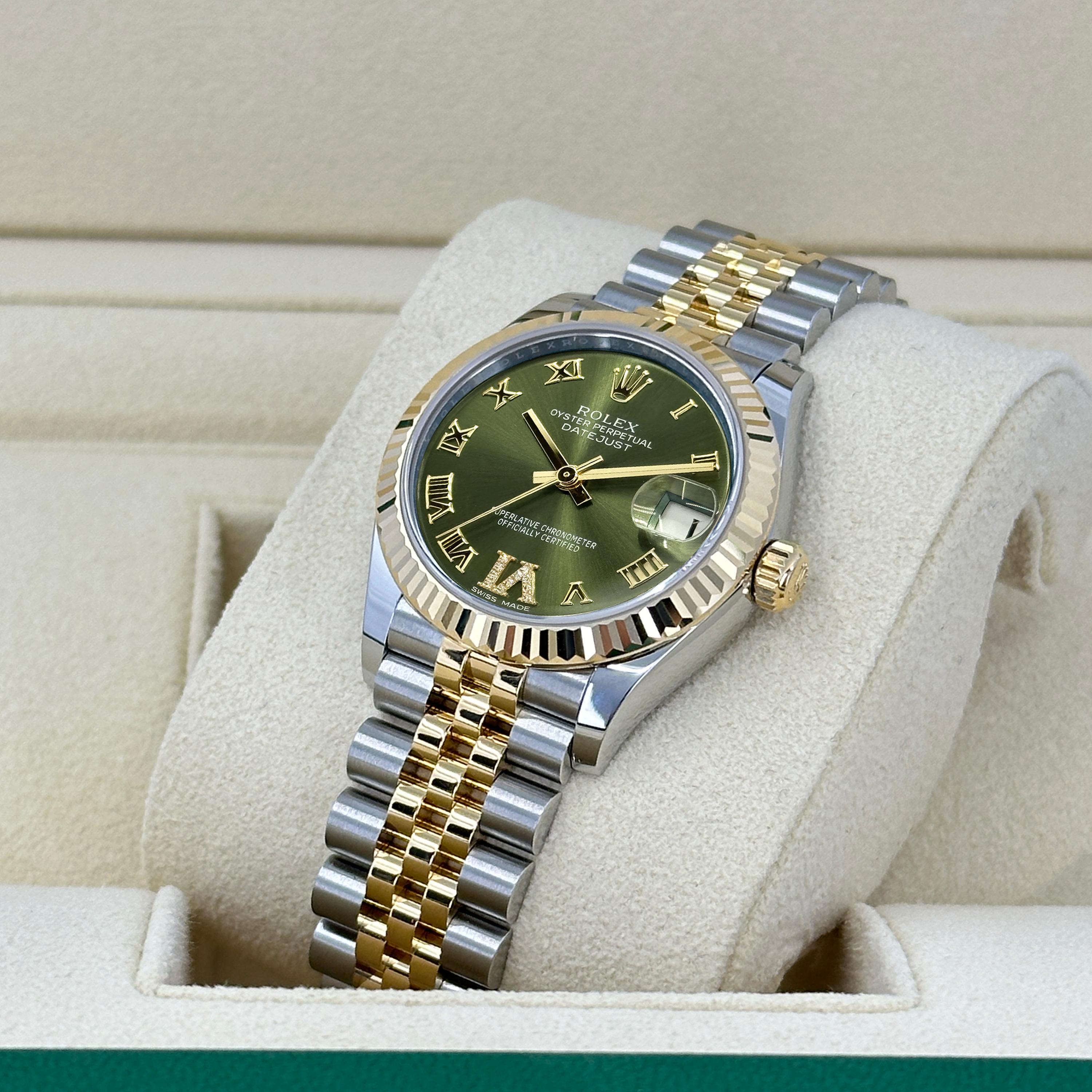Unworn Rolex Datejust 31 Green Jubilee Reference# 278273, Complete set, 2025 For Sale 7