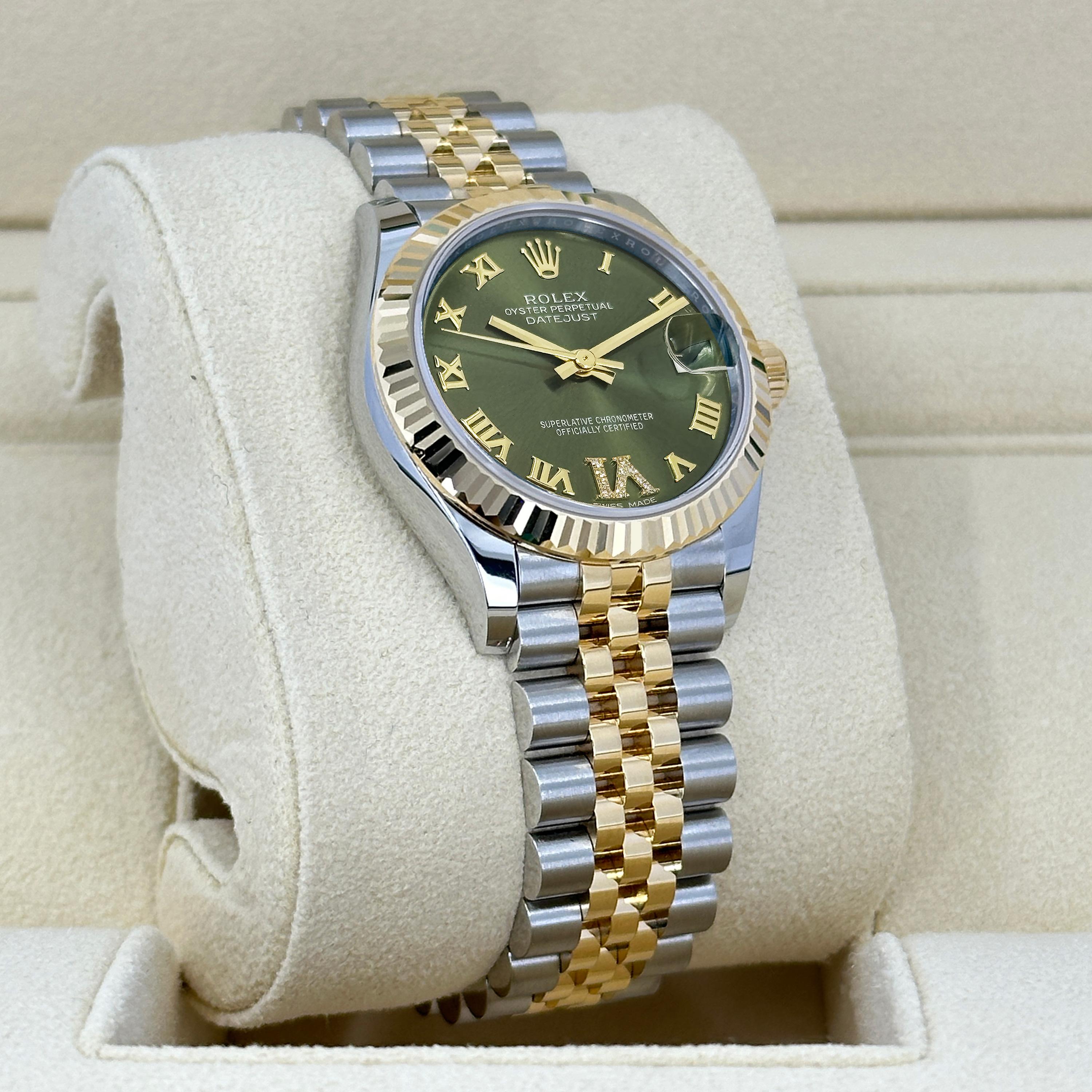 Unworn Rolex Datejust 31 Green Jubilee Reference# 278273, Complete set, 2025 For Sale 5