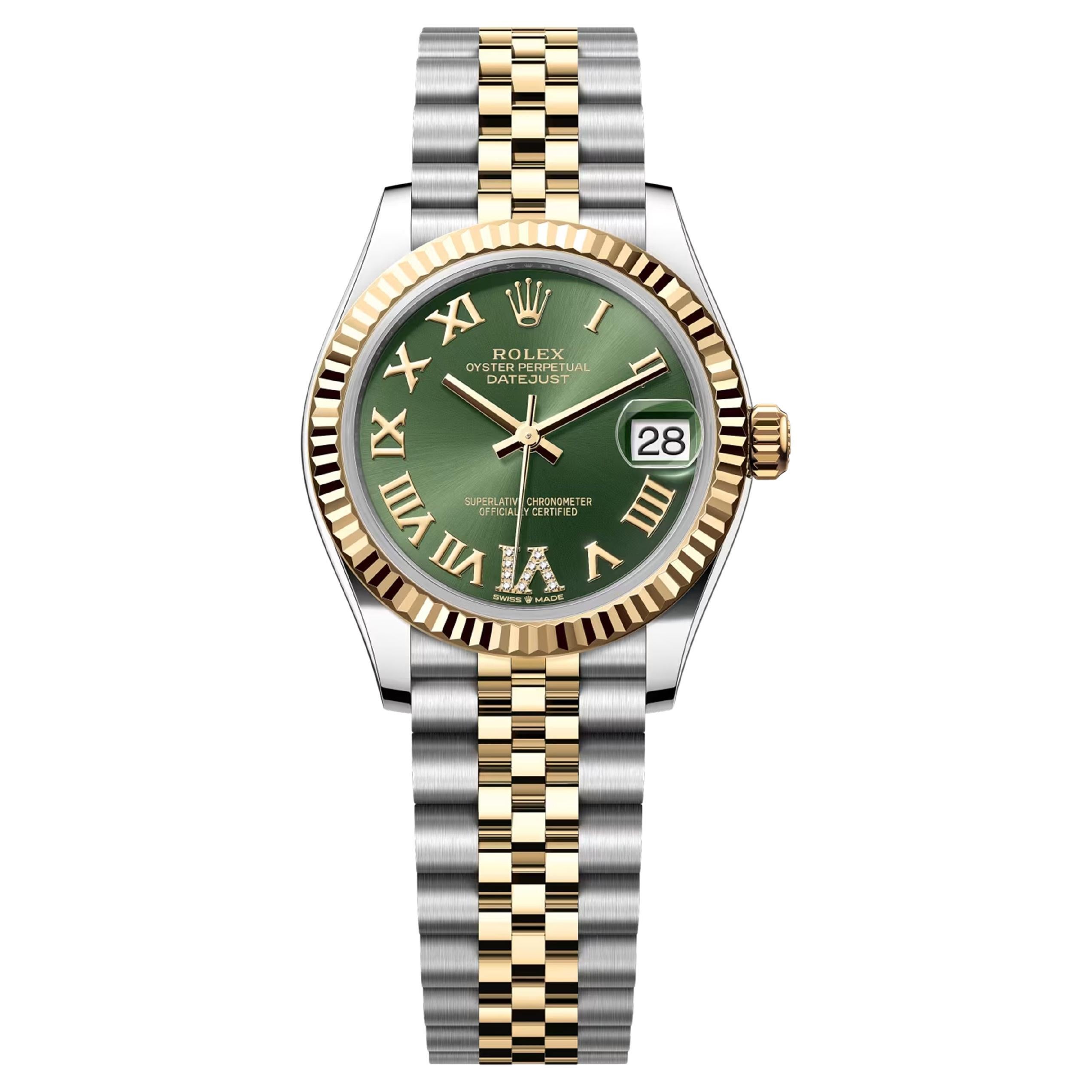 Unworn Rolex Datejust 31 Green Jubilee Reference# 278273, Complete set, 2025