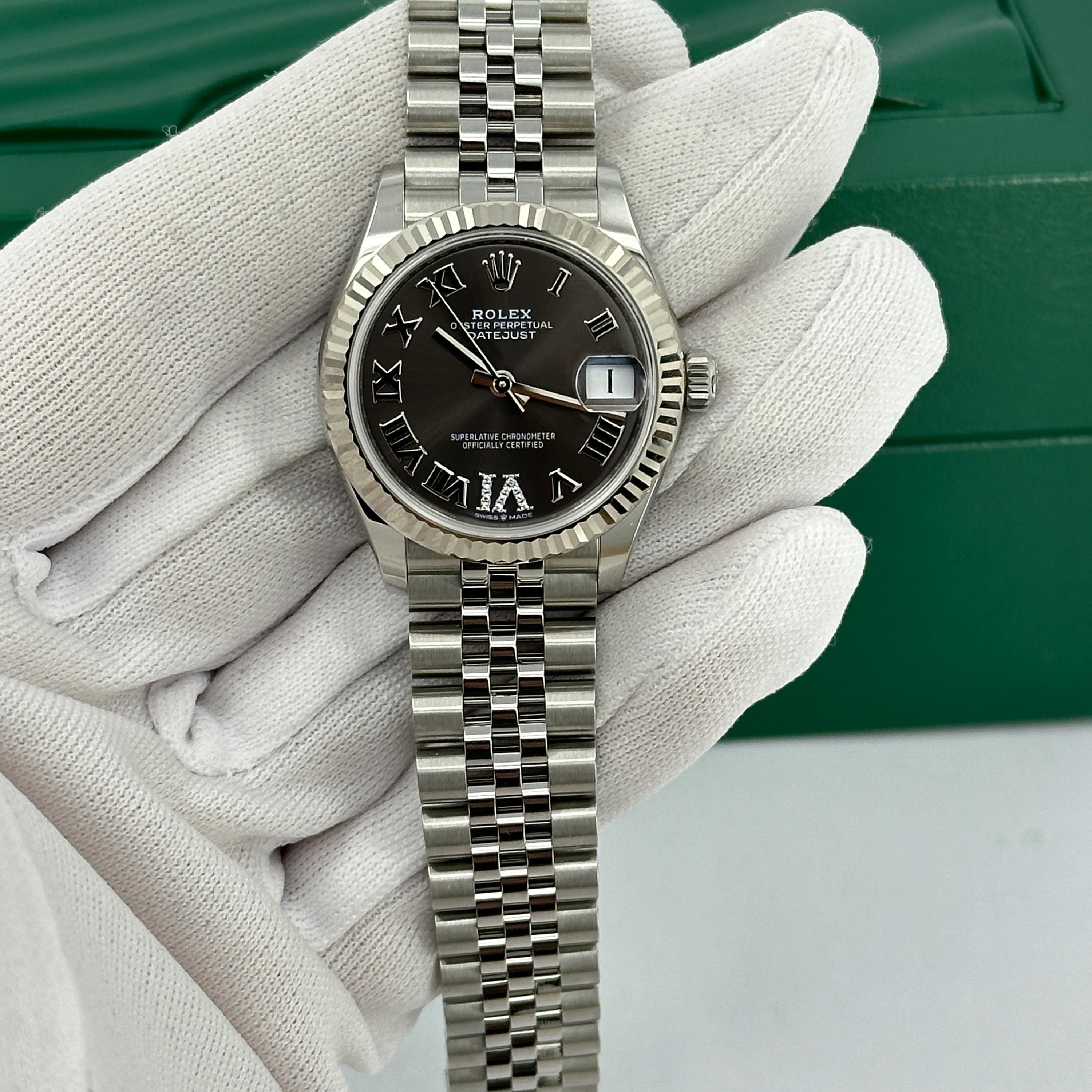 Ungetragene Rolex Datejust 31 Grey Jubilee Reference# 278274, Komplettset, 2025 im Angebot 11