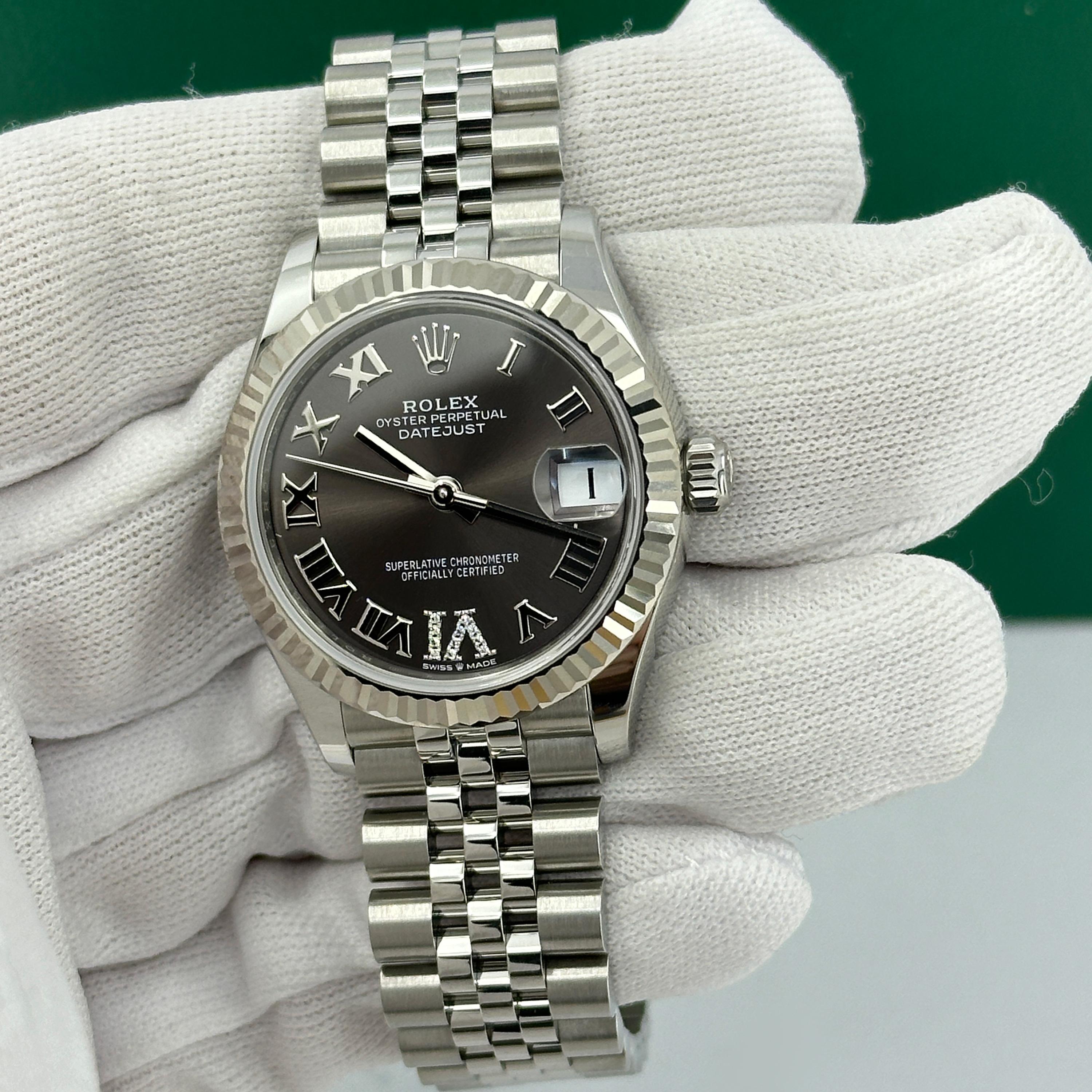 Ungetragene Rolex Datejust 31 Grey Jubilee Reference# 278274, Komplettset, 2025 im Angebot 12