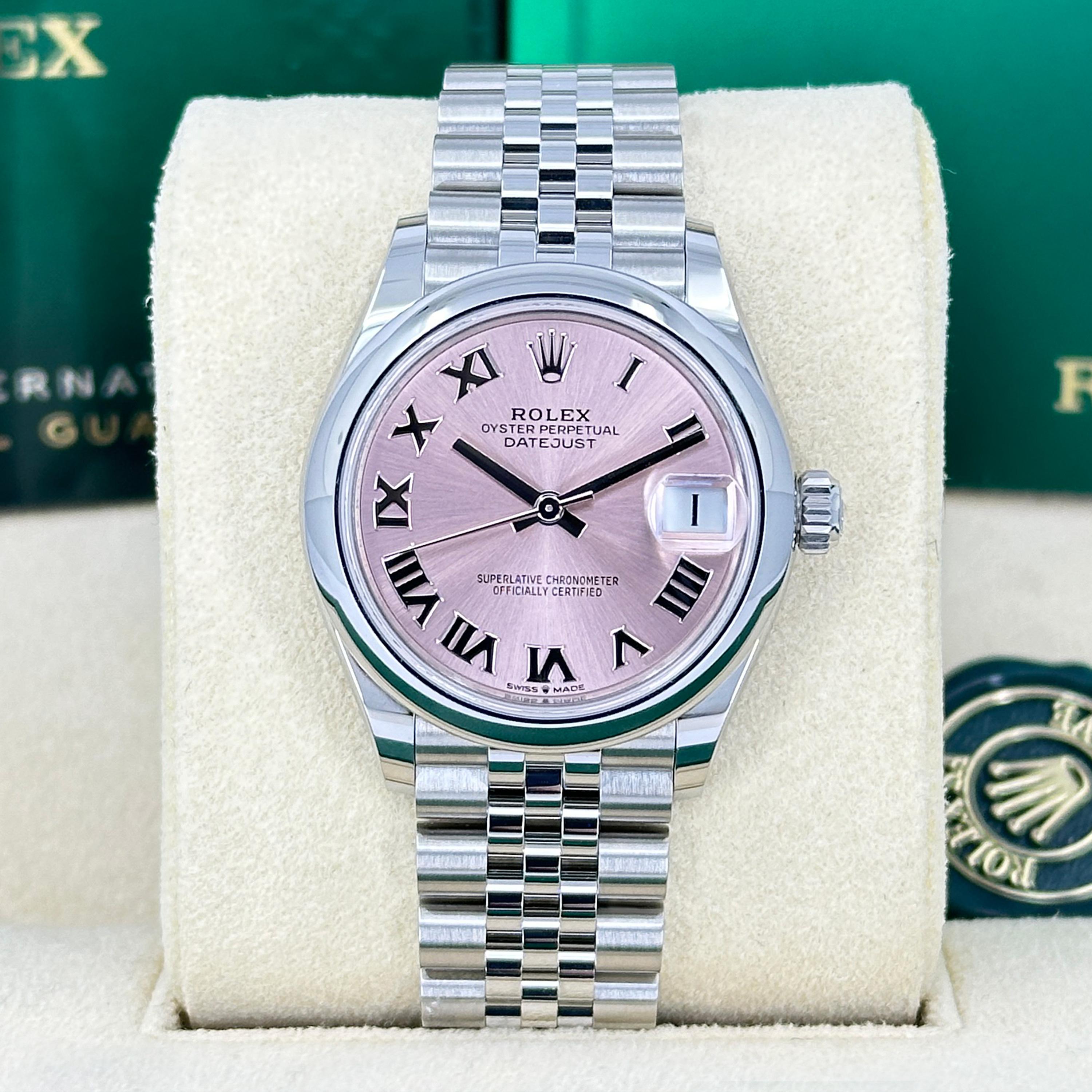 Ungetragene Rolex Datejust 31 Pink Jubilee Reference# 278240, Komplettset, 2025 im Angebot 12