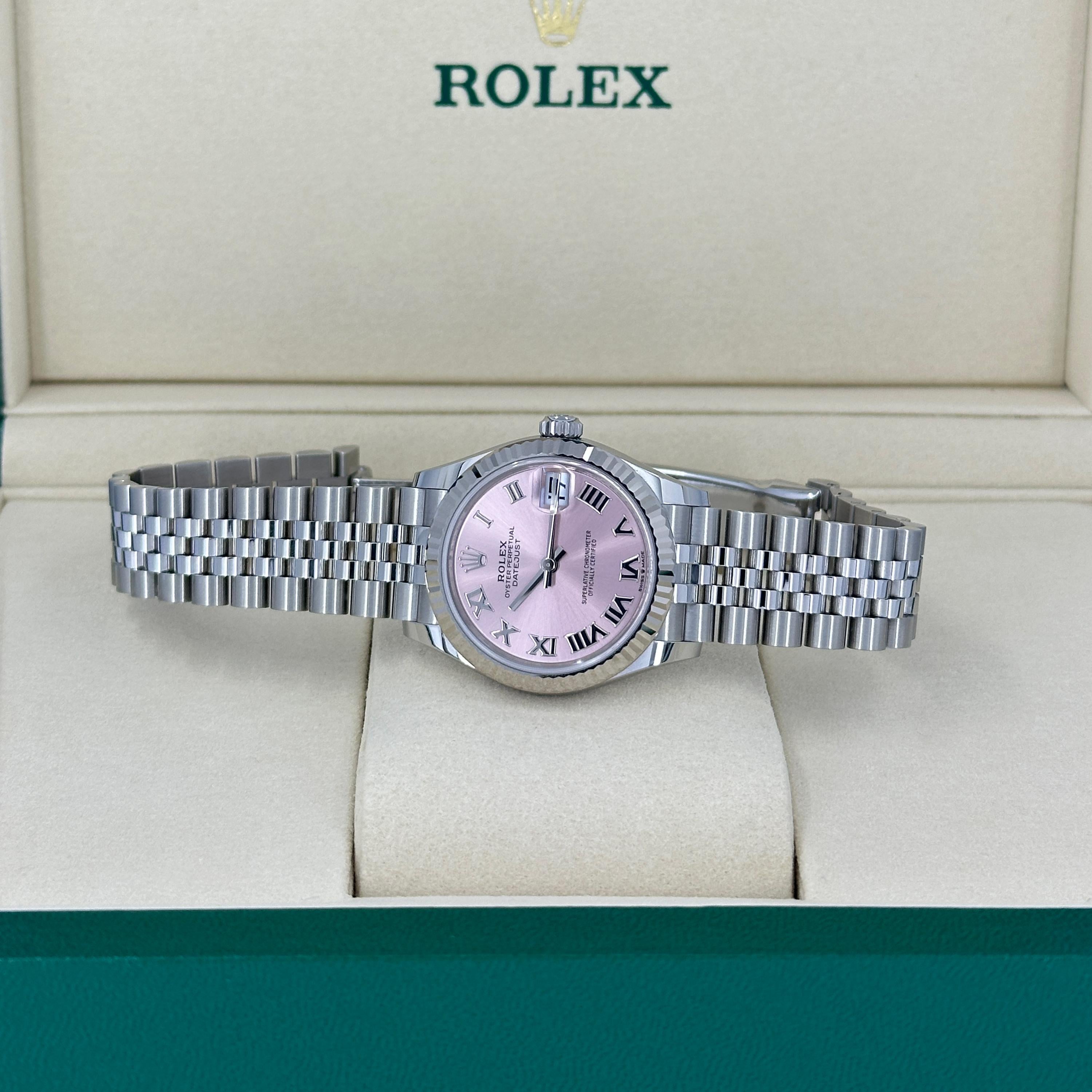 Unworn Rolex Datejust 31 Pink Jubilee Reference# 278274, Complete set, 2025 For Sale 6