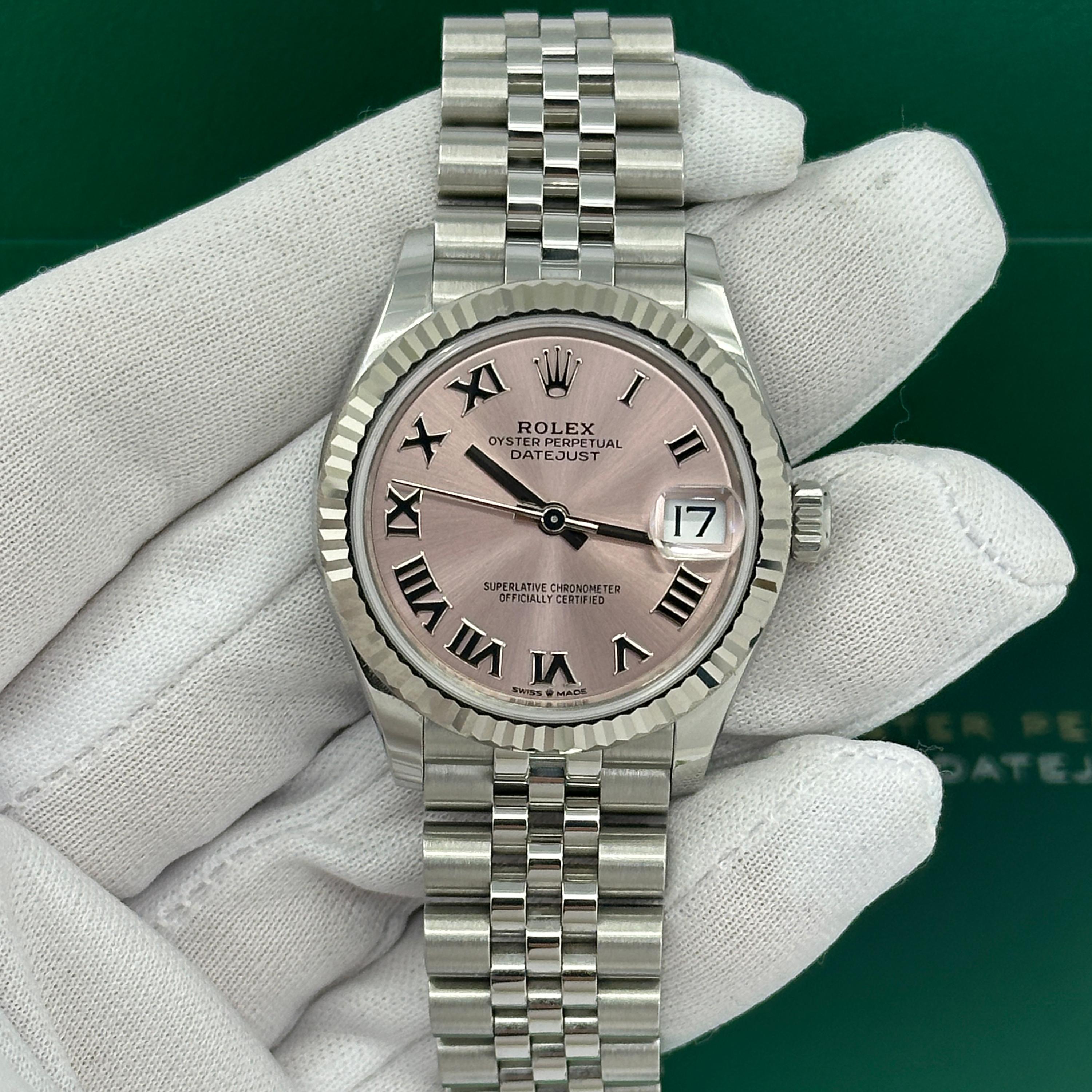 Unworn Rolex Datejust 31 Pink Jubilee Reference# 278274, Complete set, 2025 For Sale 8