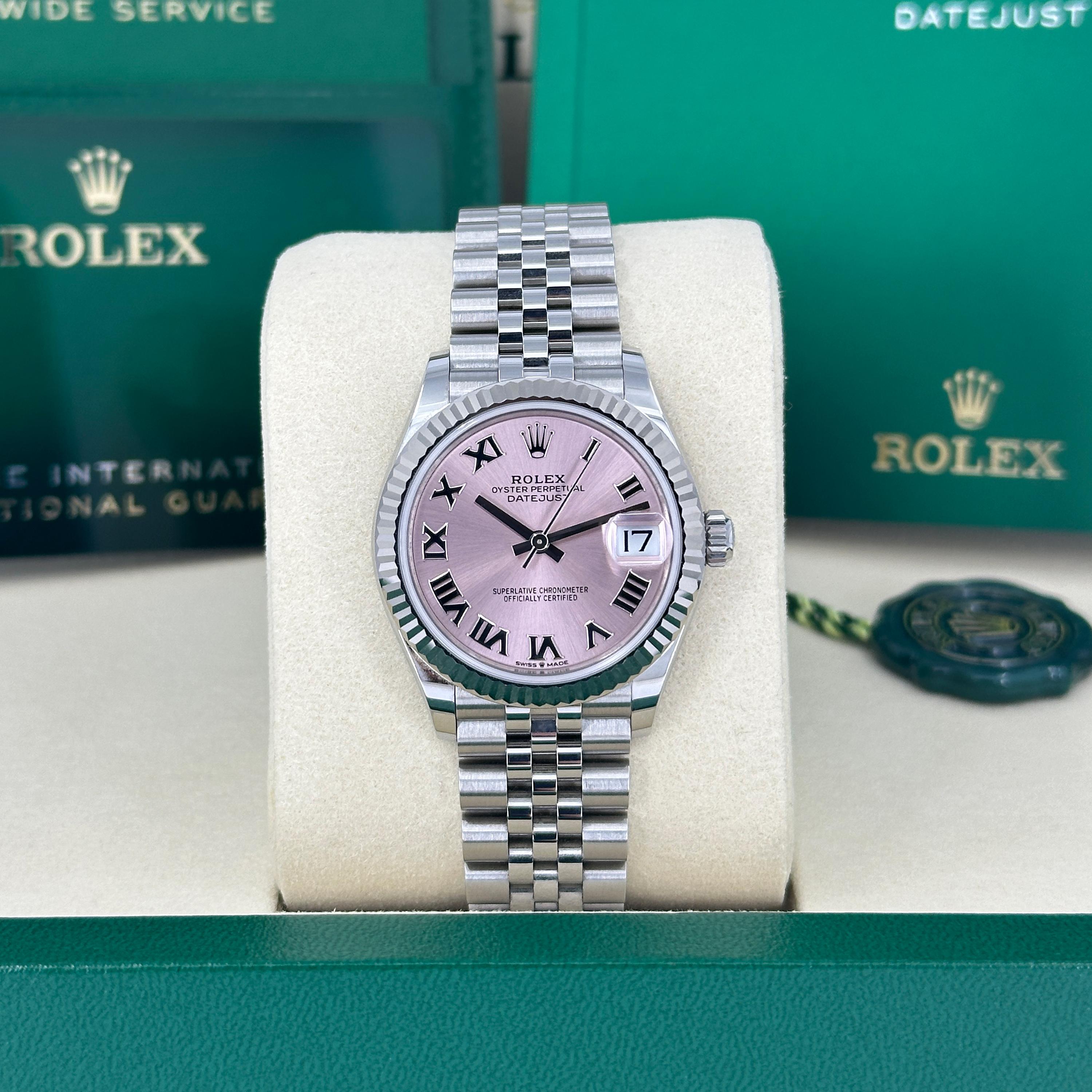 Unworn Rolex Datejust 31 Pink Jubilee Reference# 278274, Complete set, 2025 In New Condition For Sale In New York, NY