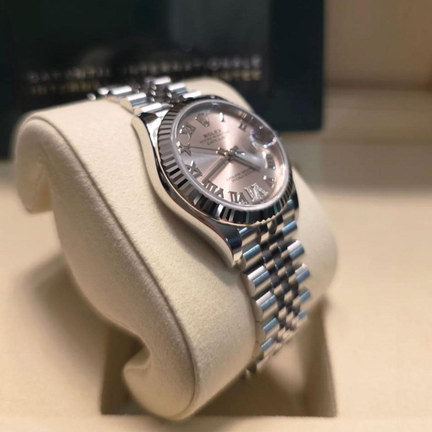 Ungetragene Rolex Datejust 31 Pink Jubilee Reference# 278274, Komplettset, 2025 für Damen oder Herren im Angebot