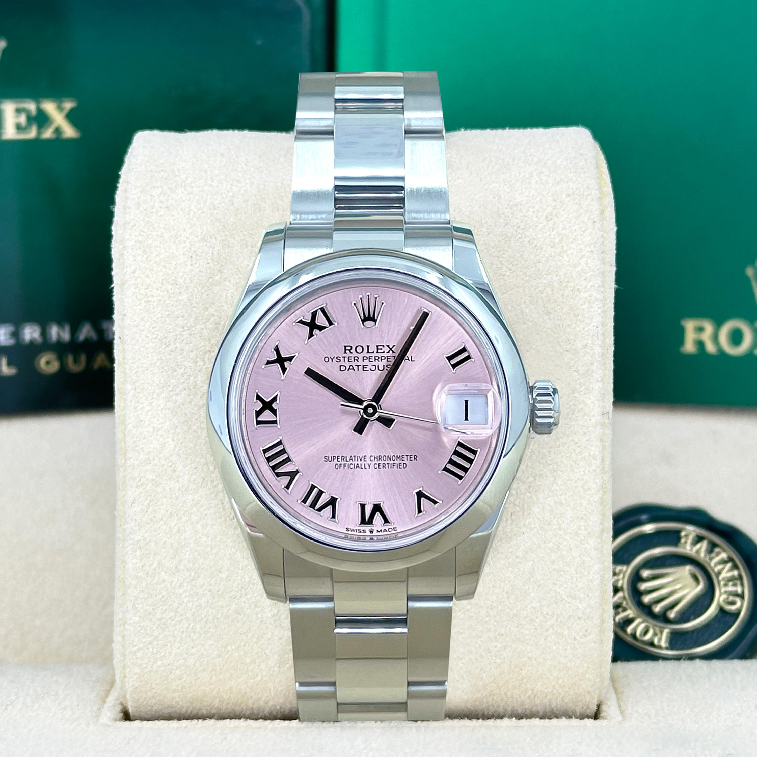 Rolex Datejust 31 Pink Roman Oyster Reference# 278240, Jeu complet, 2025 Neuf - En vente à New York, NY