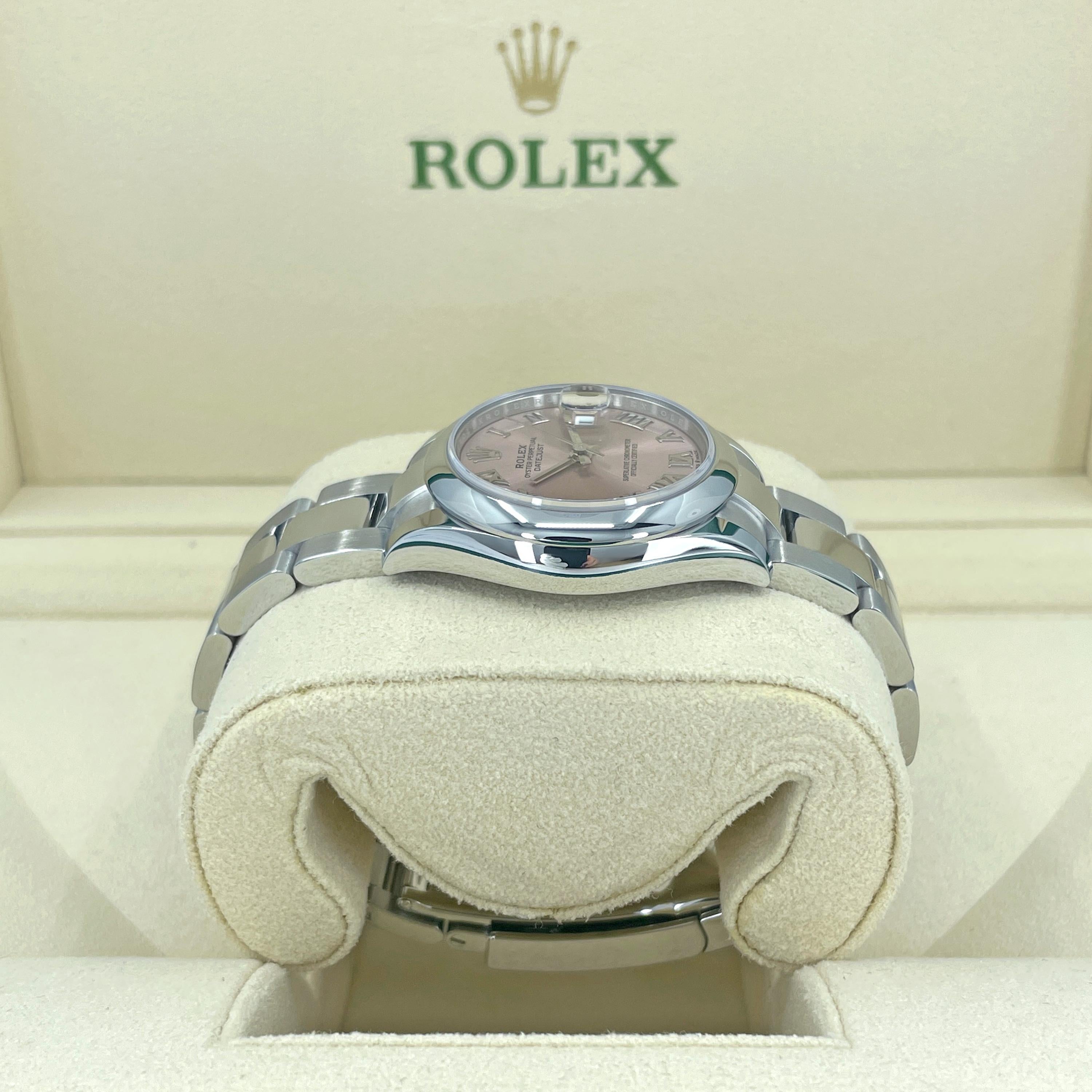 Rolex Datejust 31 Pink Roman Oyster Reference# 278240, Jeu complet, 2025 en vente 4