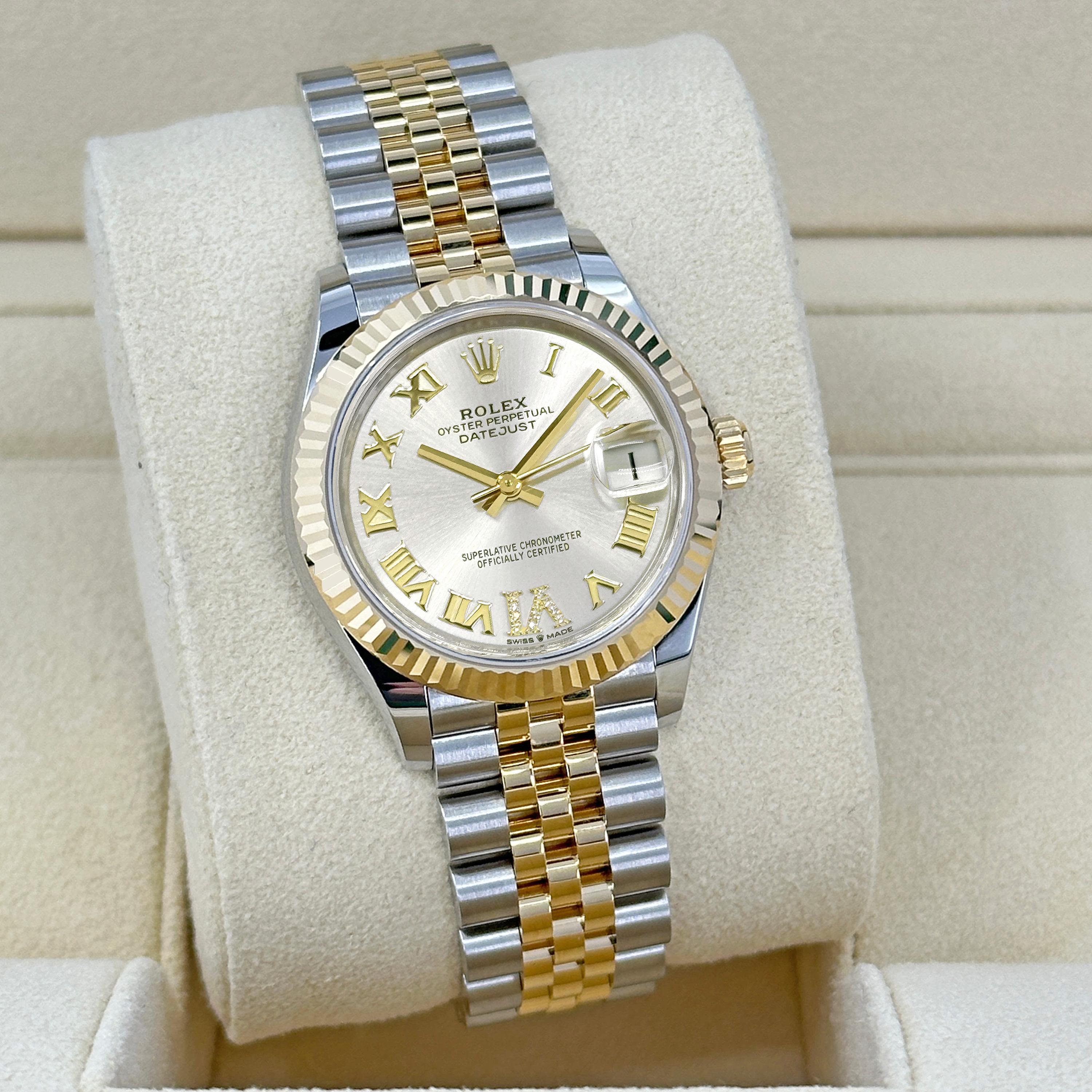 Unworn Rolex Datejust 31 Silver Jubilee Reference# 278273, Complete set, 2025 For Sale 4