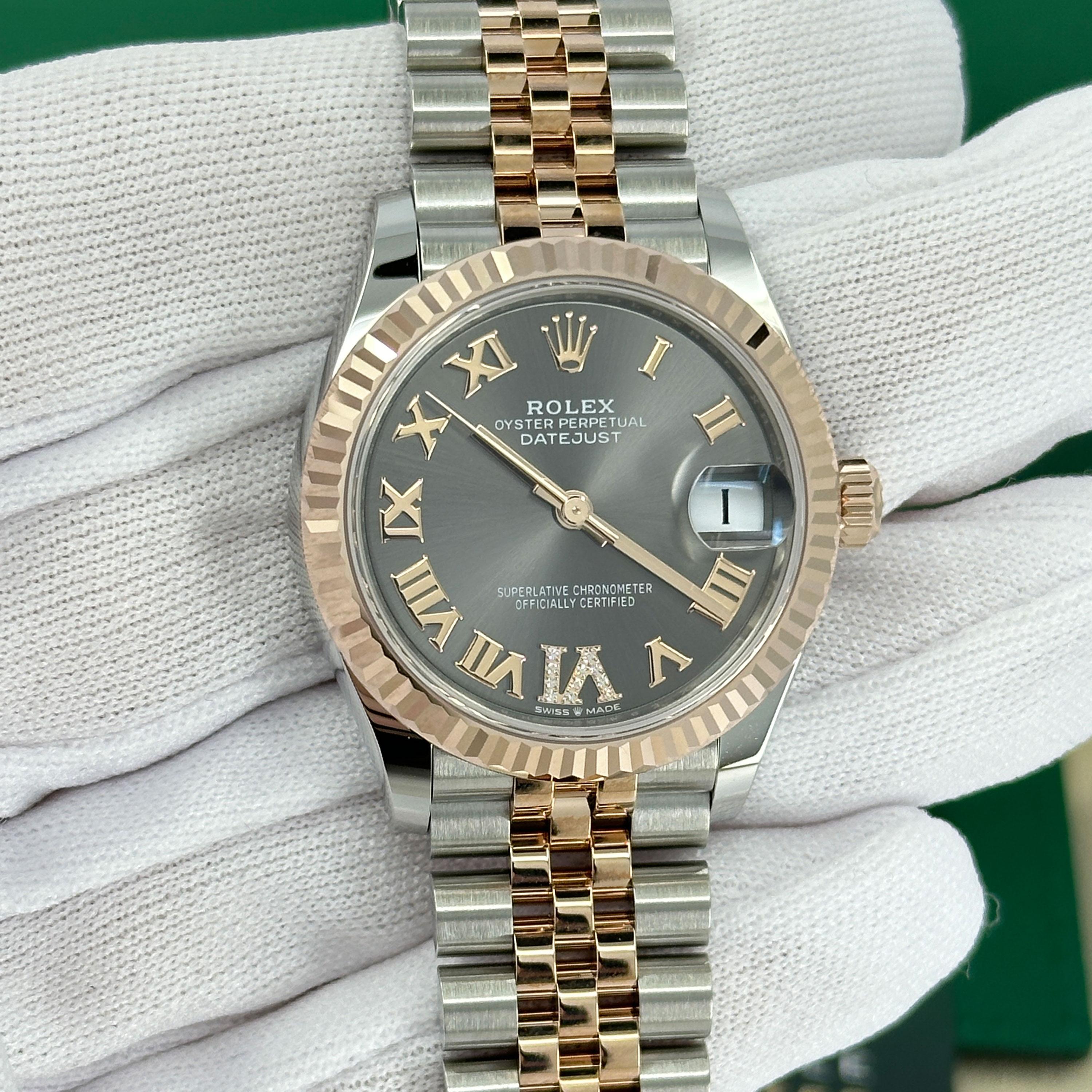 El Rolex Datejust 31 278271-0030 encarna la sofisticación atemporal, combinando el diseño clásico con la elegancia contemporánea. Este modelo Rolesor Everose de 31 mm combina la durabilidad del acero Oystersteel con los tonos cálidos y lujosos del