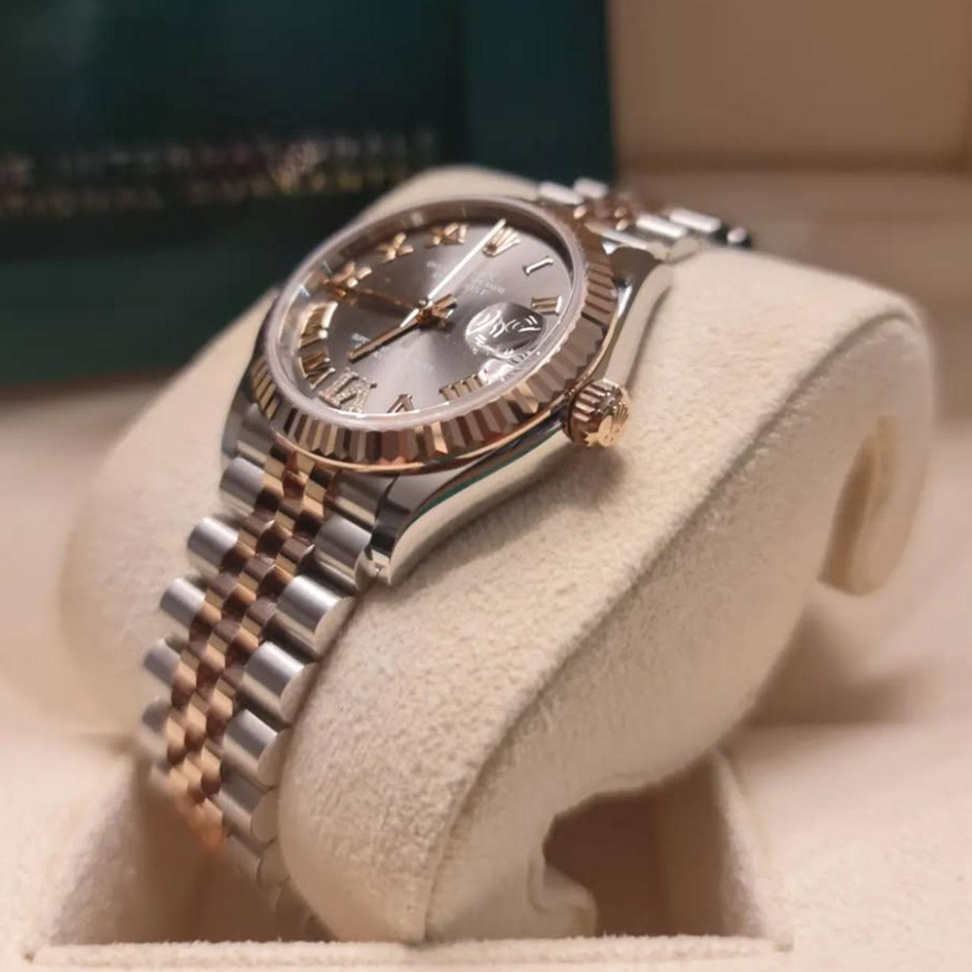 Ungetragene Rolex Datejust 31 Slate Jubilee Reference# 278271, Komplettset, 2025 im Zustand „Neu“ im Angebot in New York, NY