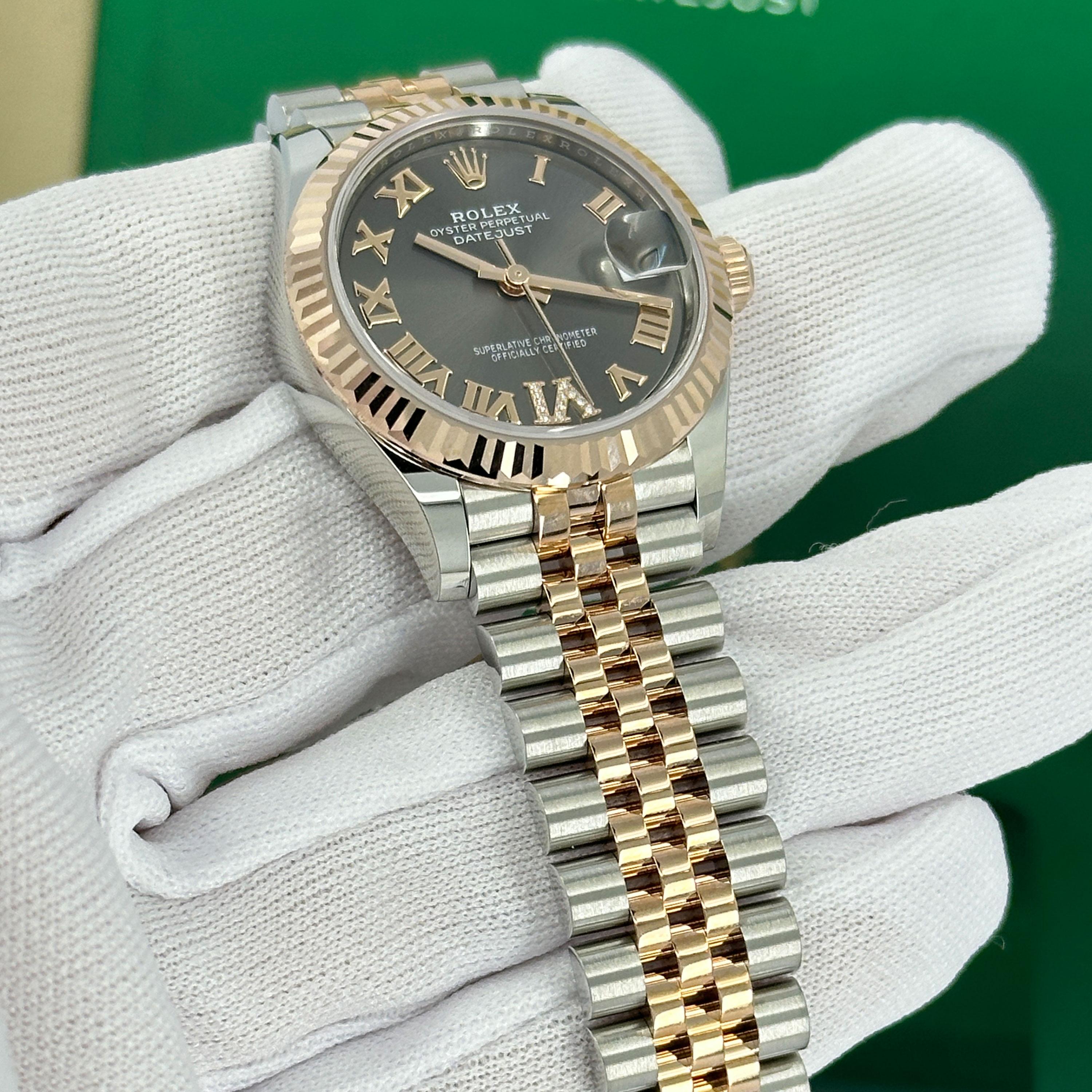Rolex Datejust 31 Jubileo de pizarra sin usar Referencia# 278271, Juego completo, 2025 en Nuevo estado para la venta en New York, NY