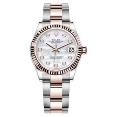 Ungetragene Rolex Datejust 31 Weiß Oyster Reference# 279174, Komplettset, 2025