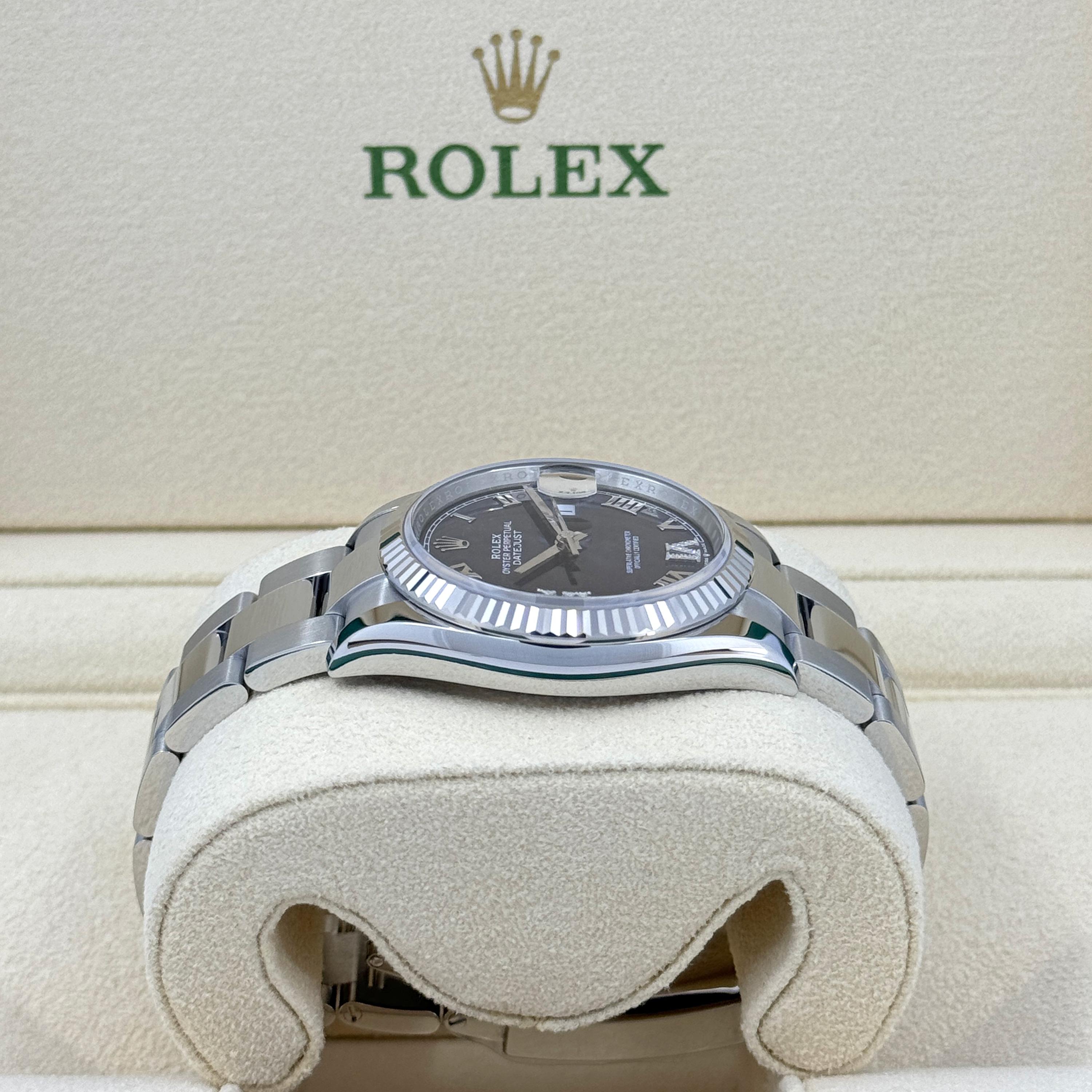 Rolex Datejust 36 Aubergine Oyster Riferimento # 126234, Set completo, 2025 in vendita 7