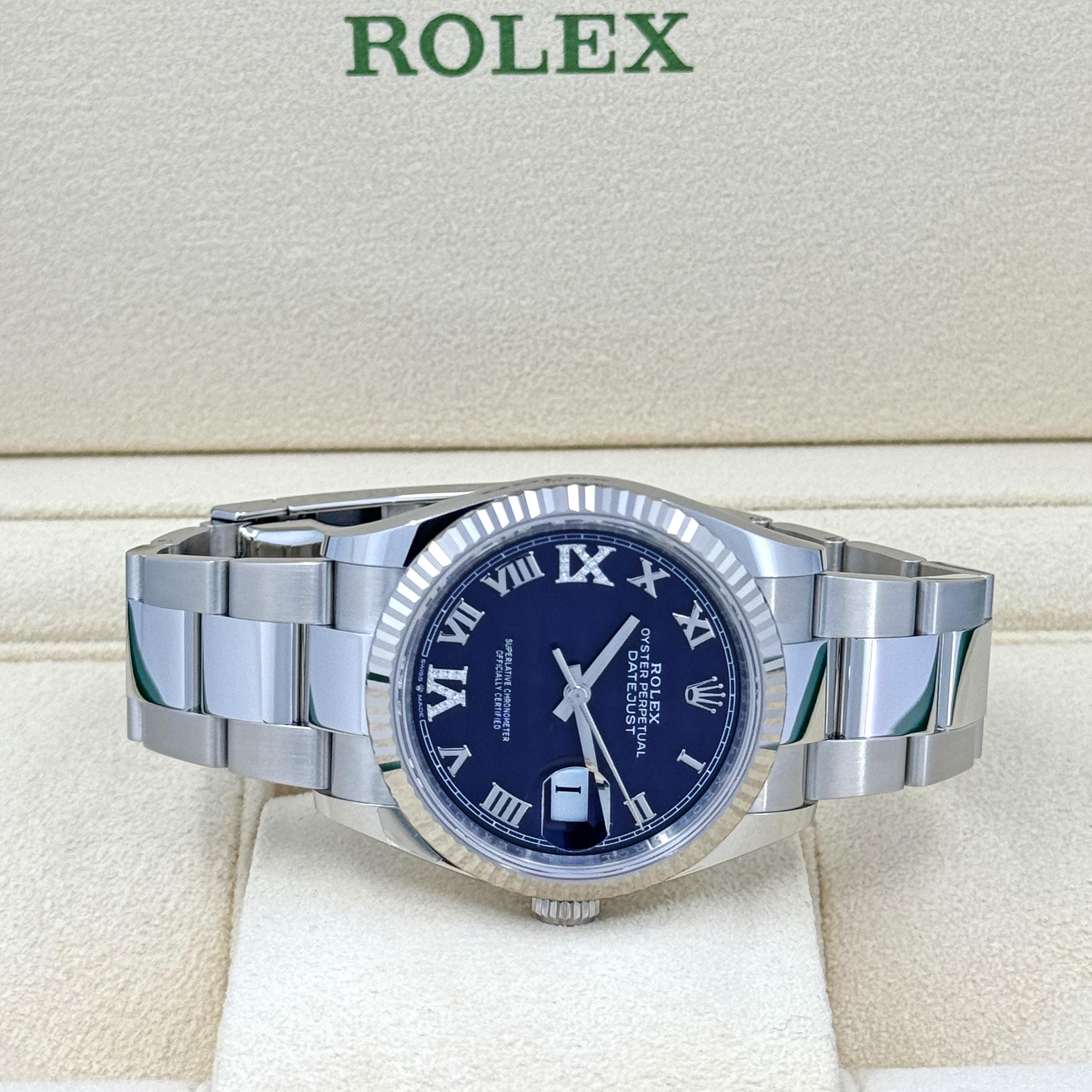 Rolex Datejust 36 Aubergine Oyster Riferimento # 126234, Set completo, 2025 in vendita 9