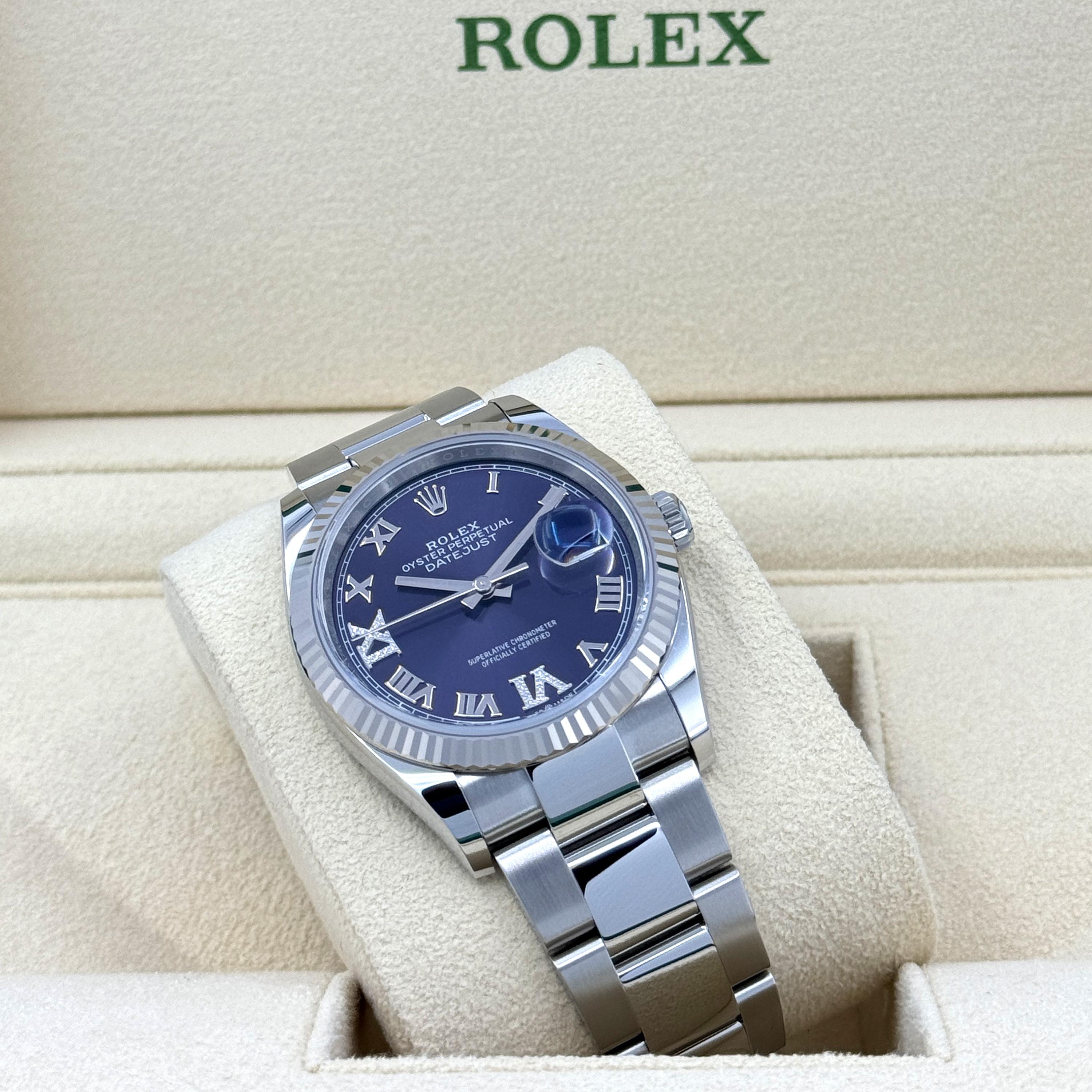da uomo o donna Rolex Datejust 36 Aubergine Oyster Riferimento # 126234, Set completo, 2025 in vendita