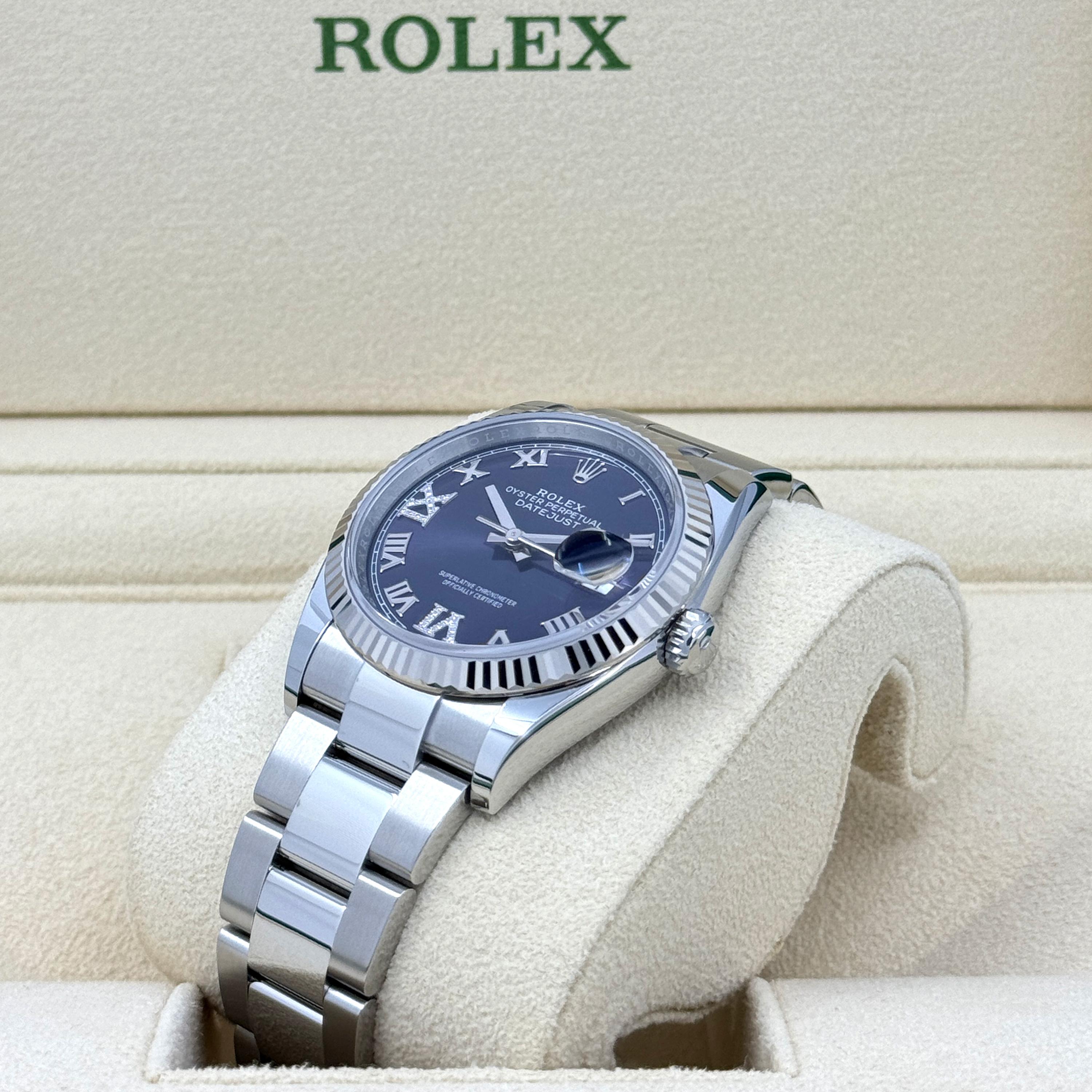Rolex Datejust 36 Aubergine Oyster Riferimento # 126234, Set completo, 2025 in vendita 2