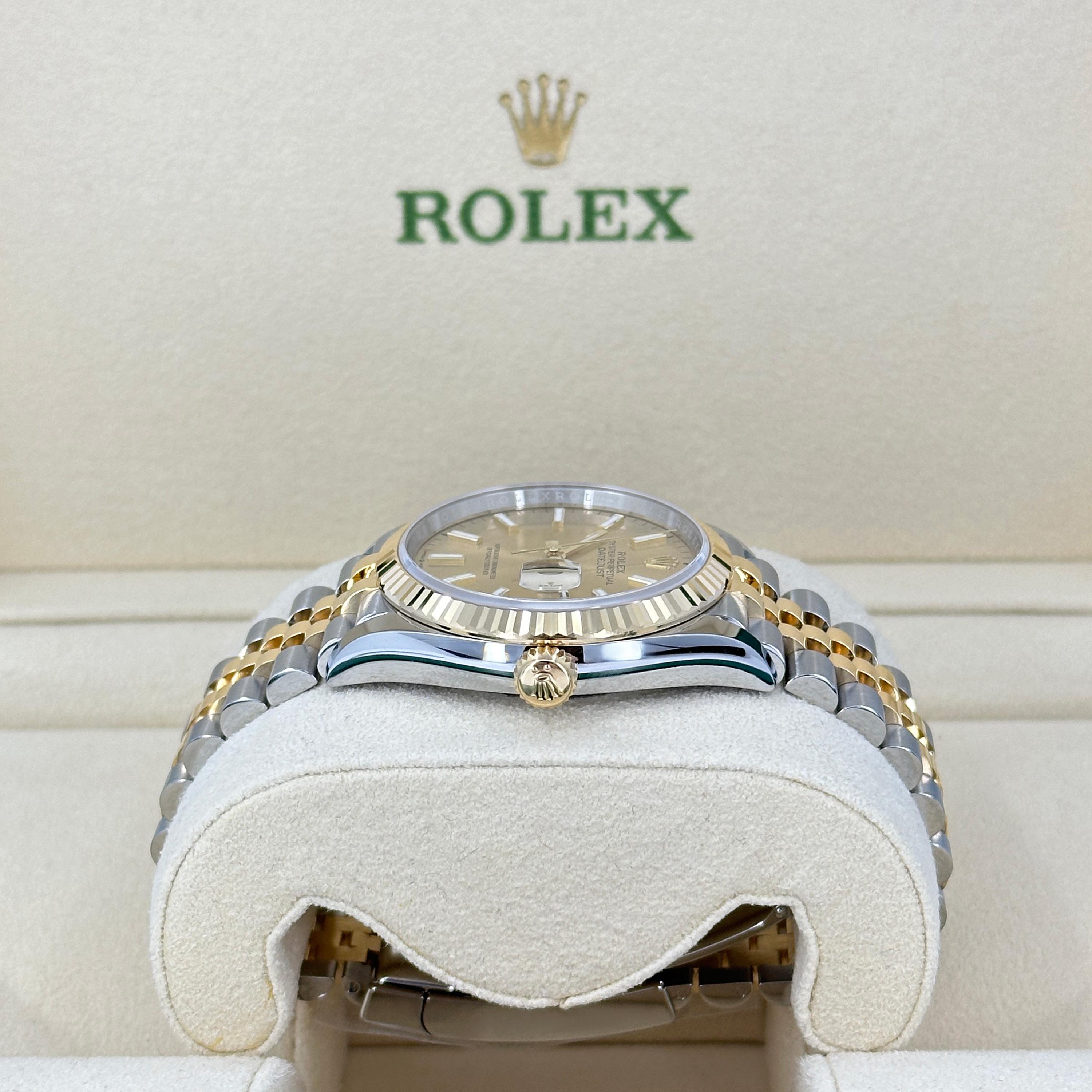Rolex Datejust 36 Champagne Jubilee Riferimento n. 126233, Set completo, 2025 in vendita 2